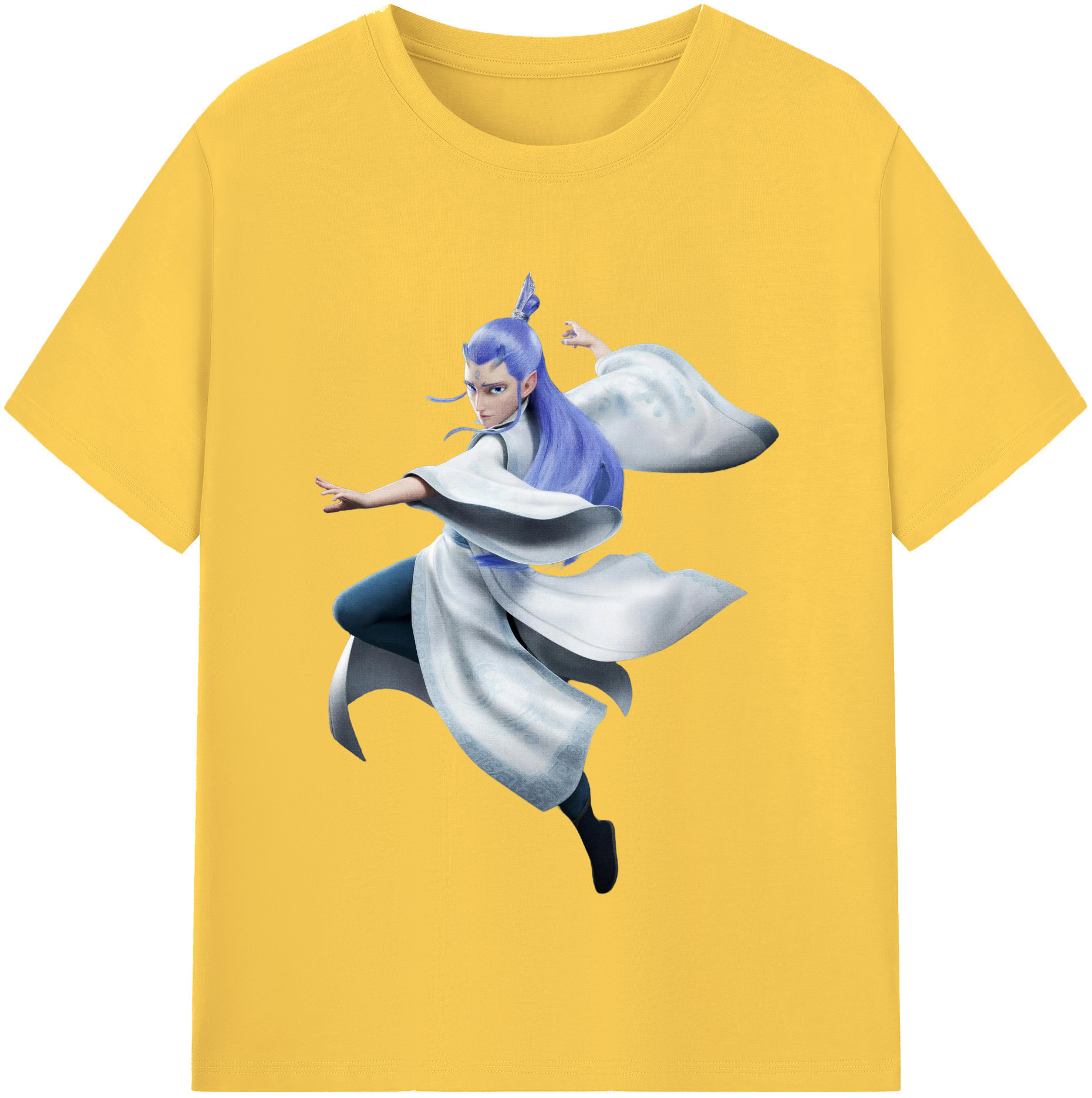 （画像用） Ne Zha 2 ナタ 魔童の大暴れ 綿100％半袖Tシャツ（フロントプリント）