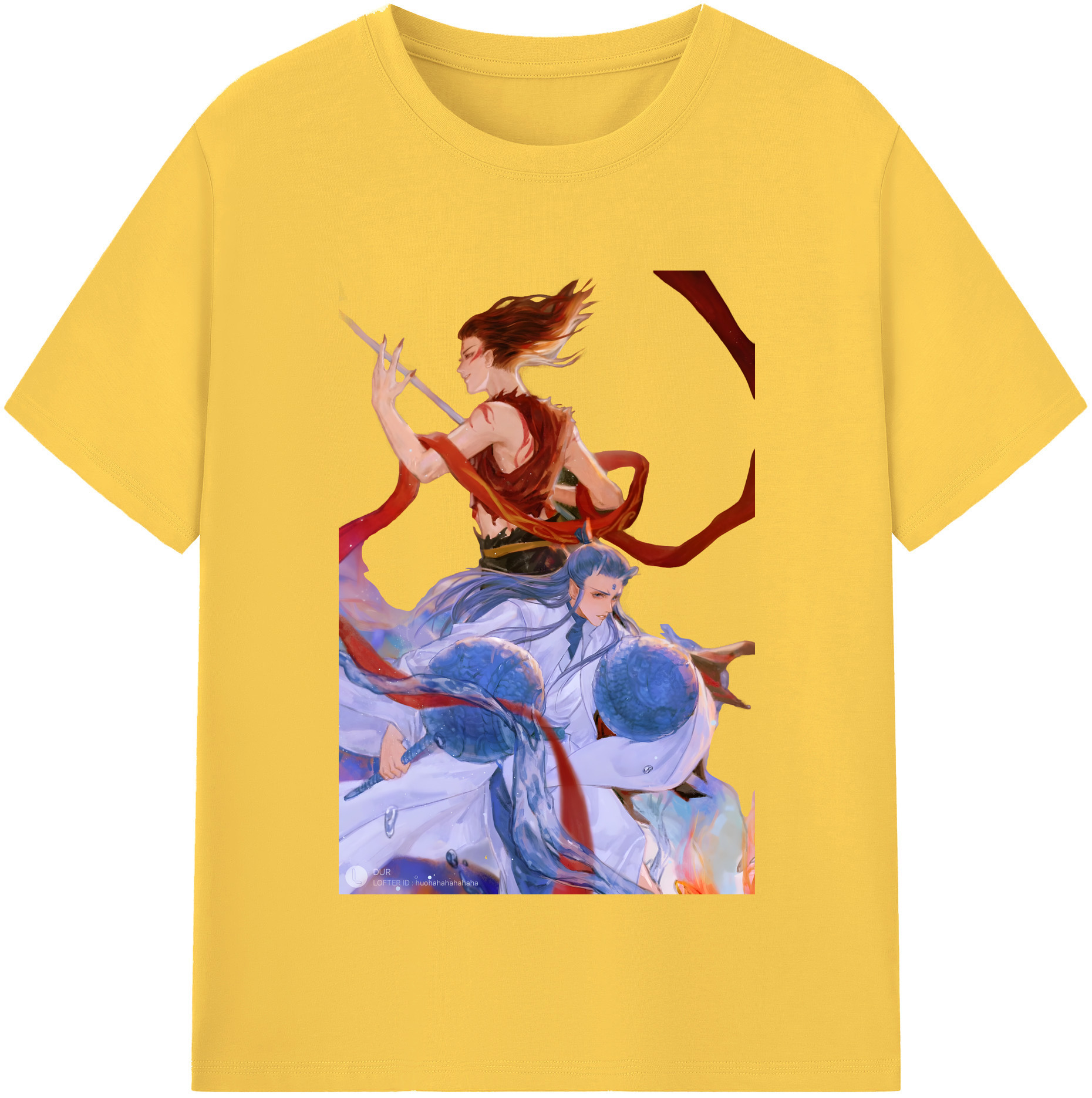 （画像用） Ne Zha 2 ナタ 魔童の大暴れ 綿100％半袖Tシャツ（フロントプリント）