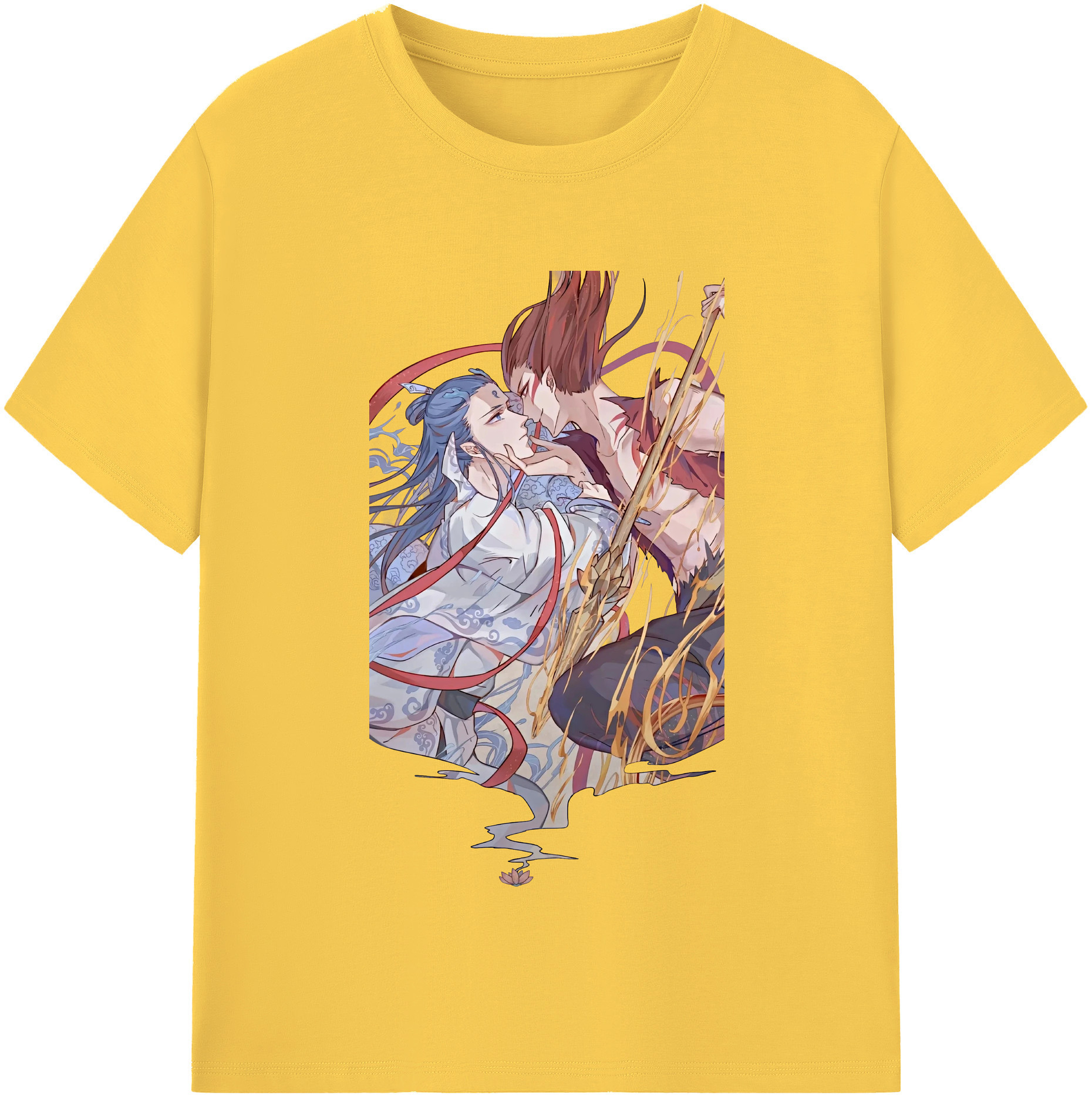 （画像用） Ne Zha 2 ナタ 魔童の大暴れ 綿100％半袖Tシャツ（フロントプリント）