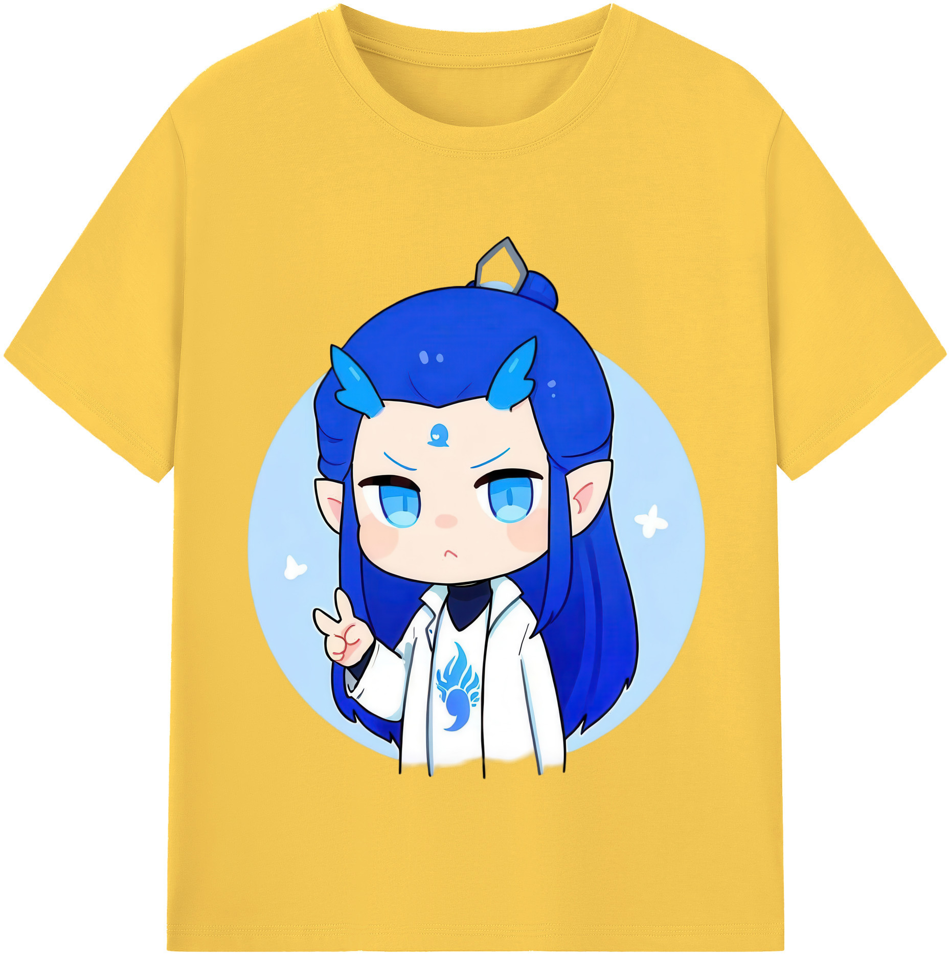 （画像用） Ne Zha 2 ナタ 魔童の大暴れ 綿100％半袖Tシャツ（フロントプリント）