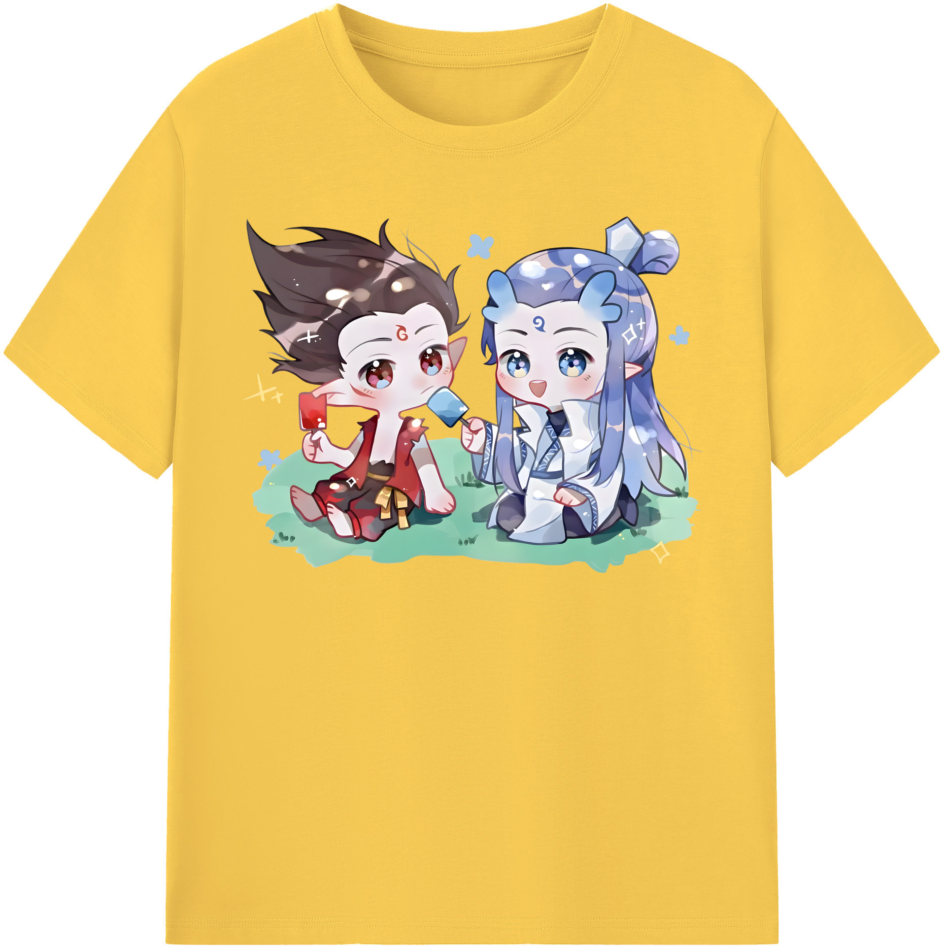 （画像用） Ne Zha 2 ナタ 魔童の大暴れ 綿100％半袖Tシャツ（フロントプリント）