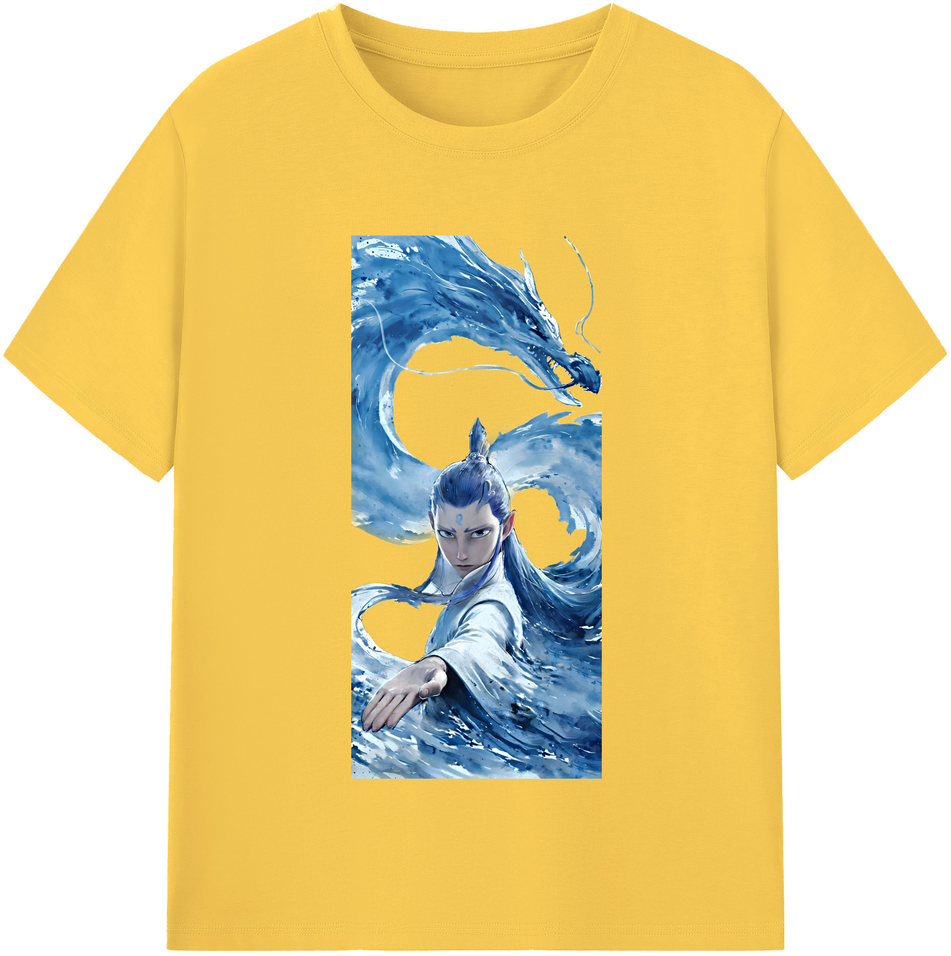 （画像用） Ne Zha 2 ナタ 魔童の大暴れ 綿100％半袖Tシャツ（フロントプリント）