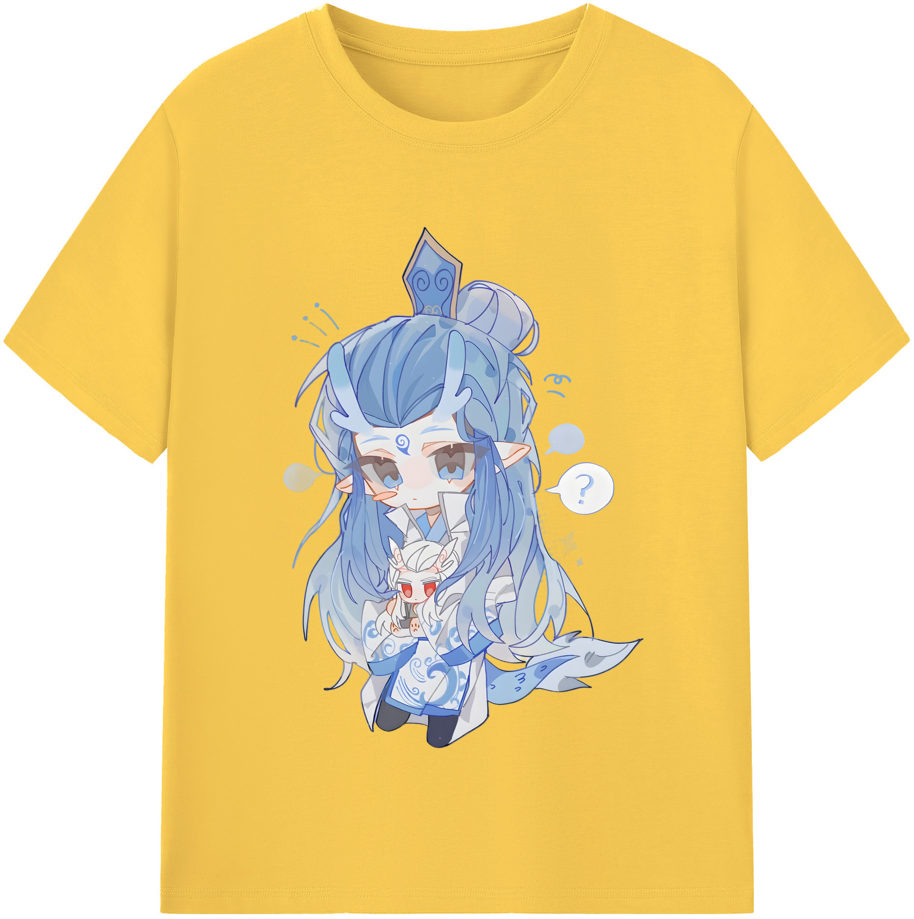 （画像用） Ne Zha 2 ナタ 魔童の大暴れ 綿100％半袖Tシャツ（フロントプリント）