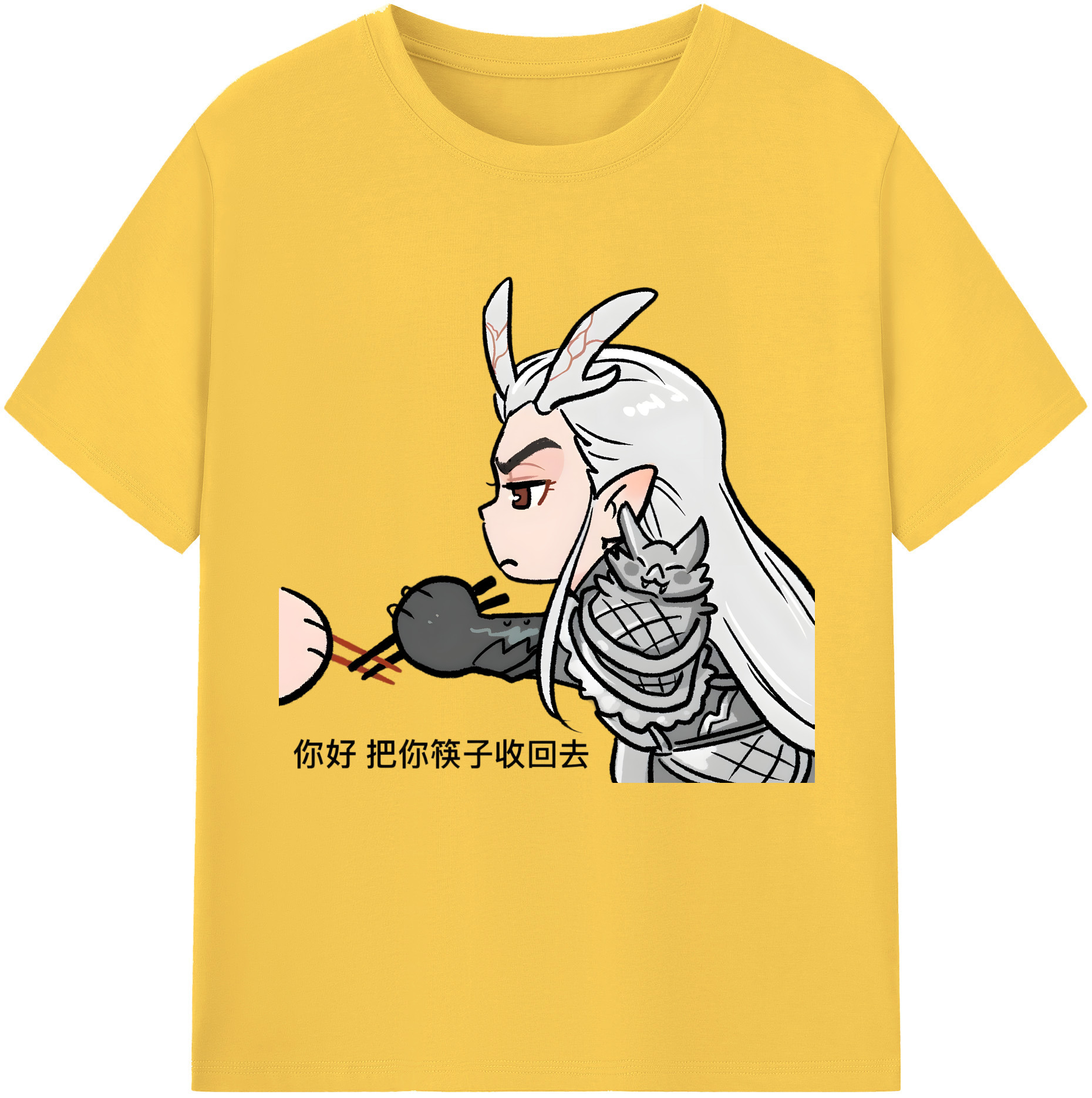 （画像用） Ne Zha 2 ナタ 魔童の大暴れ 綿100％半袖Tシャツ（フロントプリント）