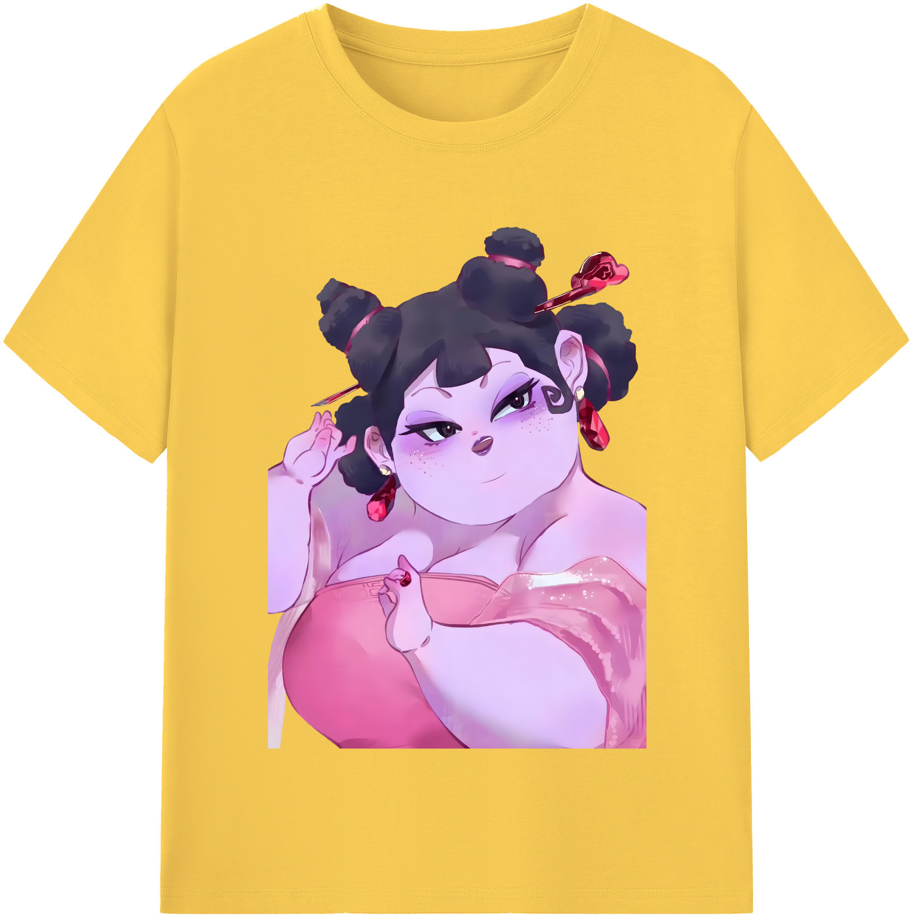 （画像用） Ne Zha 2 ナタ 魔童の大暴れ 綿100％半袖Tシャツ（フロントプリント）