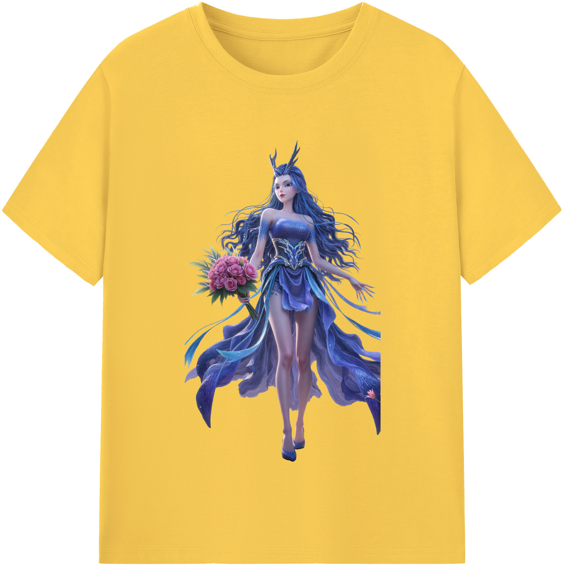 （画像用） Ne Zha 2 ナタ 魔童の大暴れ 綿100％半袖Tシャツ（フロントプリント）