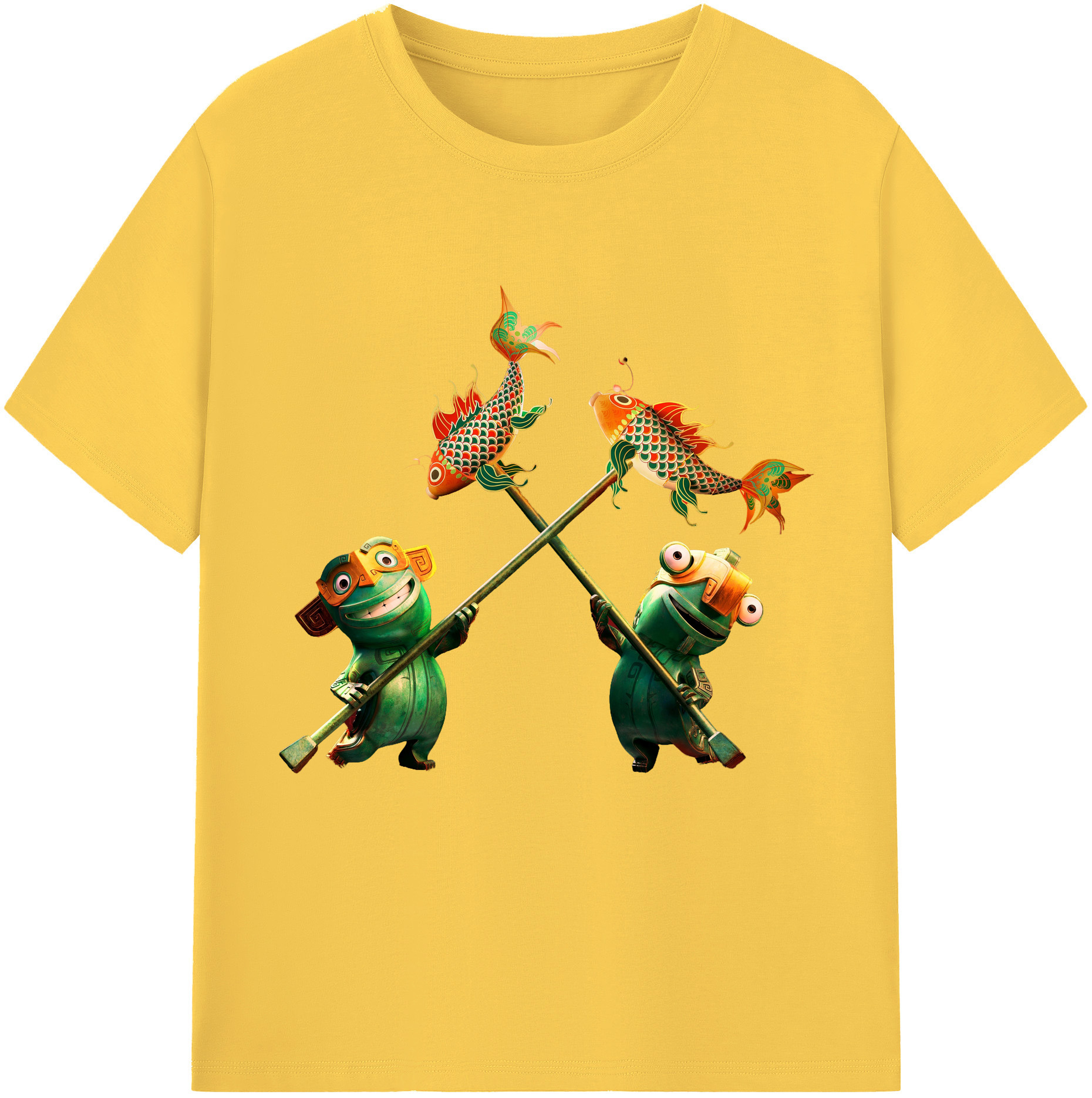 （画像用） Ne Zha 2 ナタ 魔童の大暴れ 綿100％半袖Tシャツ（フロントプリント）