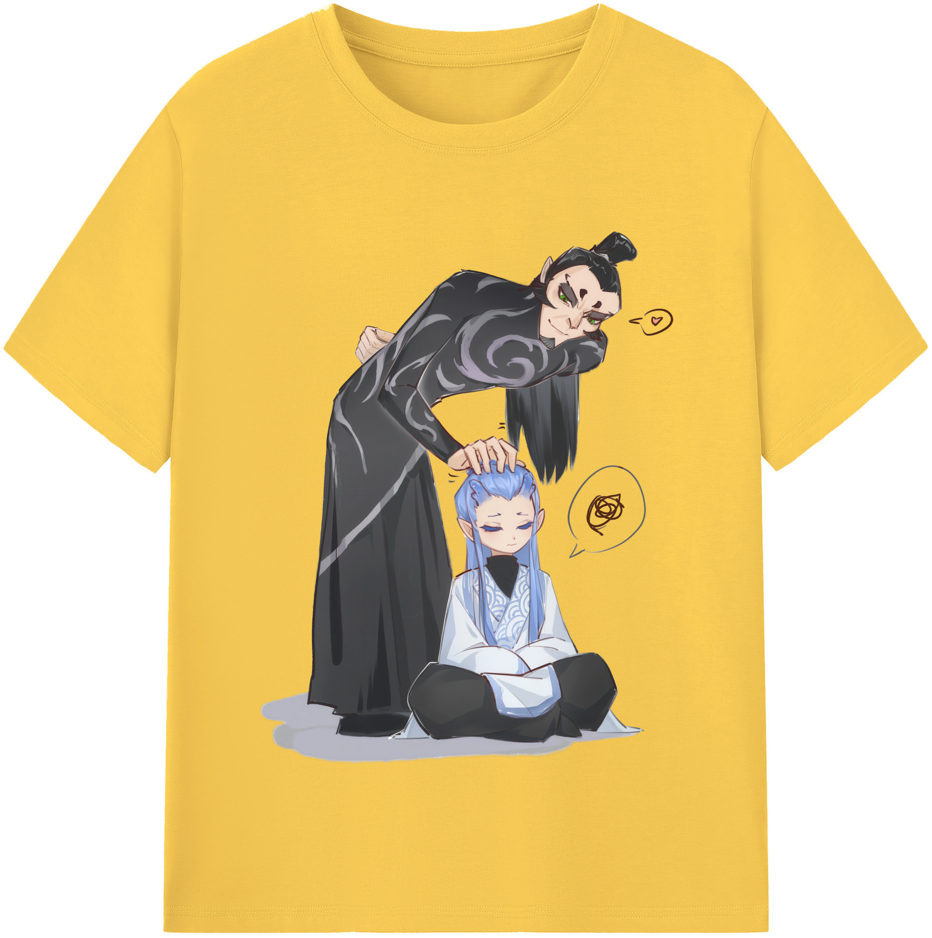 （画像用） Ne Zha 2 ナタ 魔童の大暴れ 綿100％半袖Tシャツ（フロントプリント）
