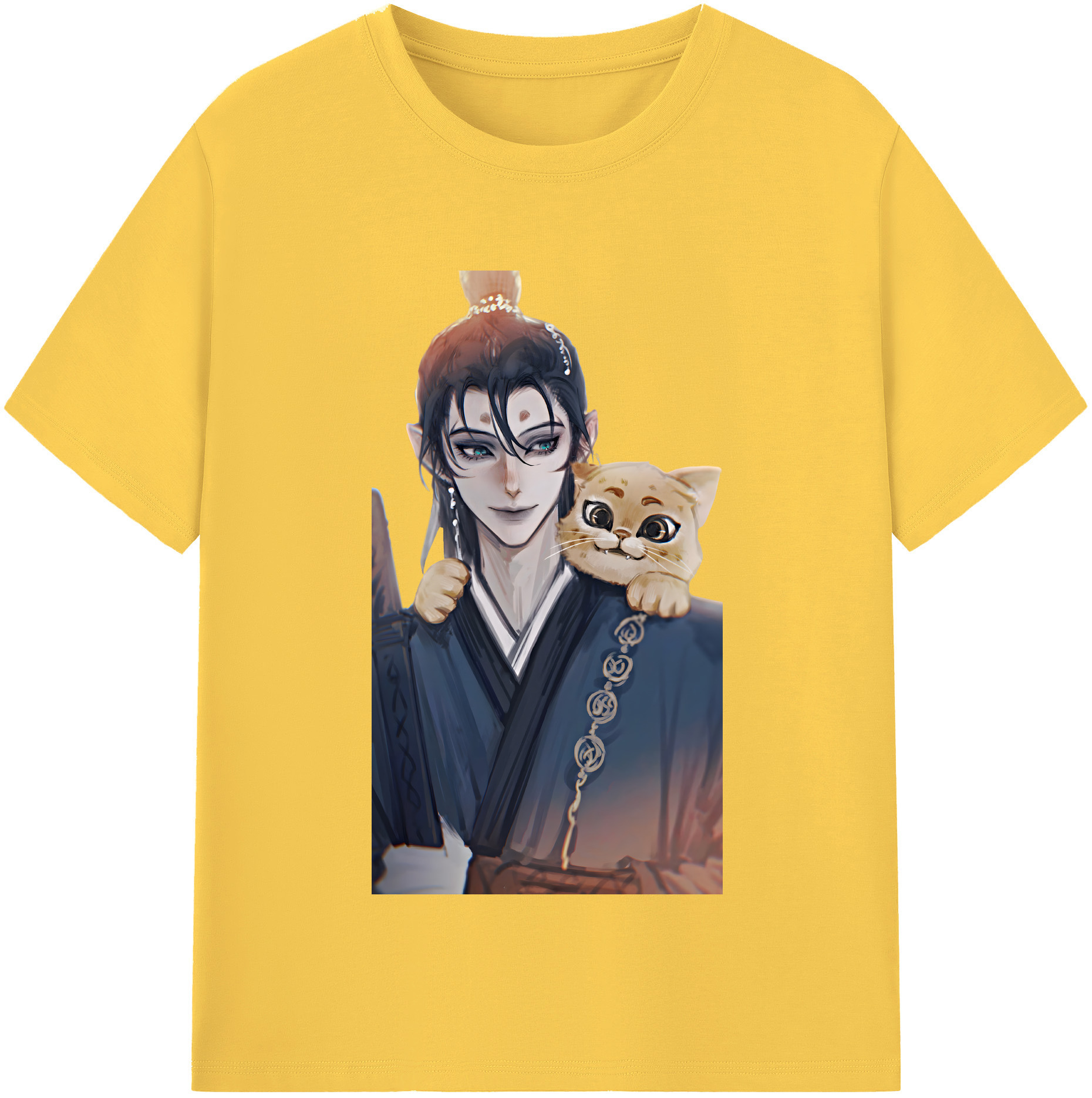 （画像用） Ne Zha 2 ナタ 魔童の大暴れ 綿100％半袖Tシャツ（フロントプリント）