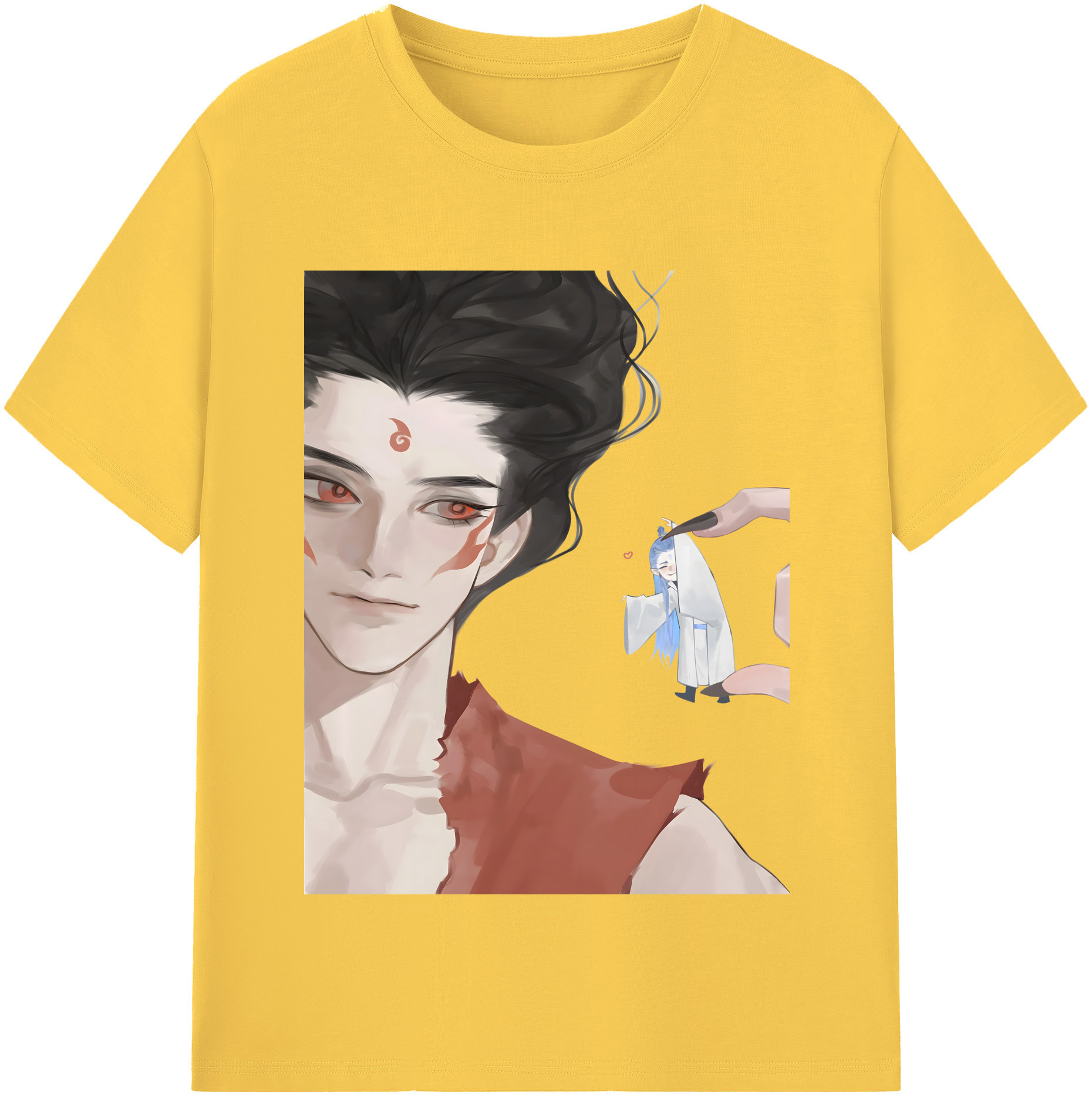 （画像用） Ne Zha 2 ナタ 魔童の大暴れ 綿100％半袖Tシャツ（フロントプリント）