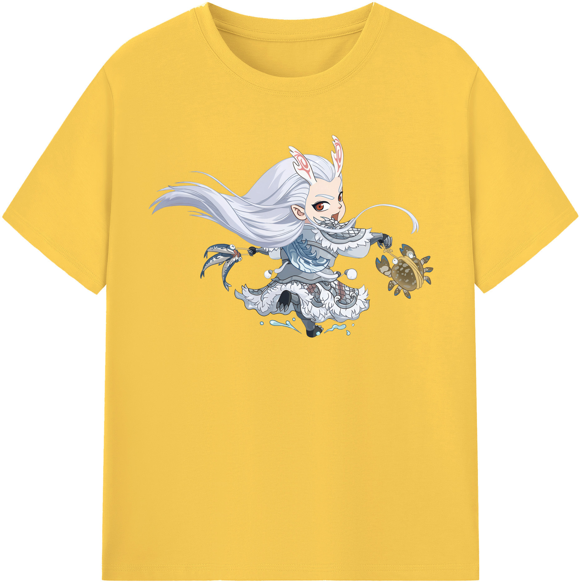 （画像用） Ne Zha 2 ナタ 魔童の大暴れ 綿100％半袖Tシャツ（フロントプリント）