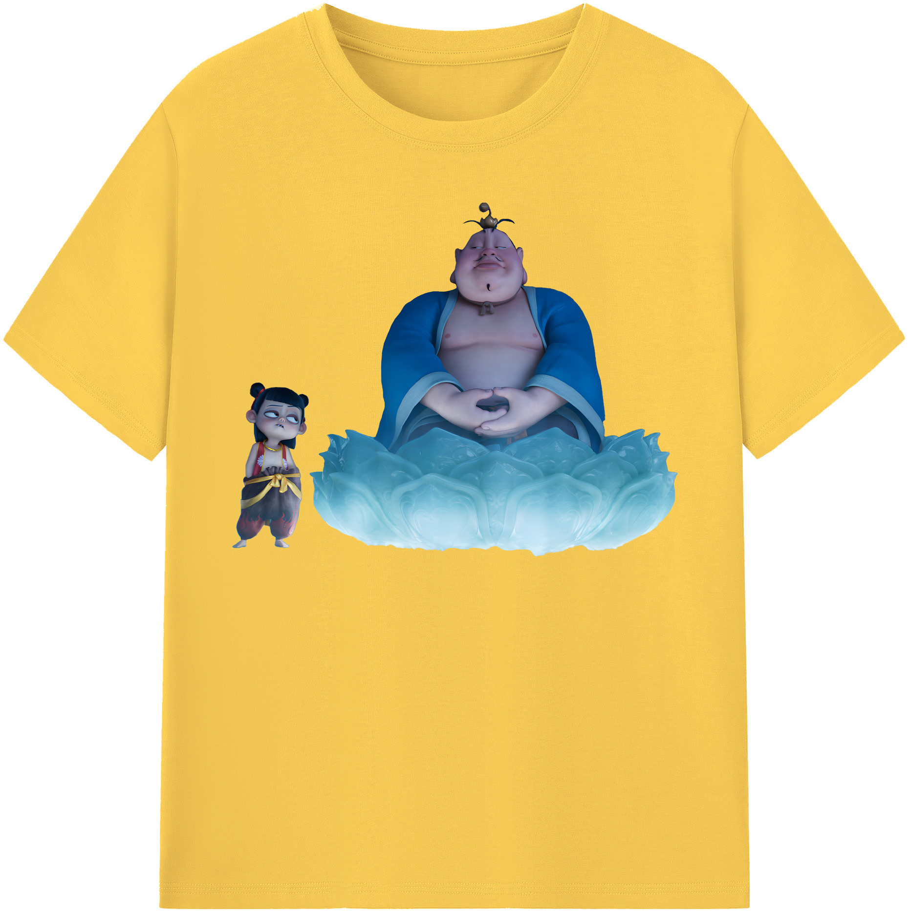 （画像用） Ne Zha 2 ナタ 魔童の大暴れ 綿100％半袖Tシャツ（フロントプリント）