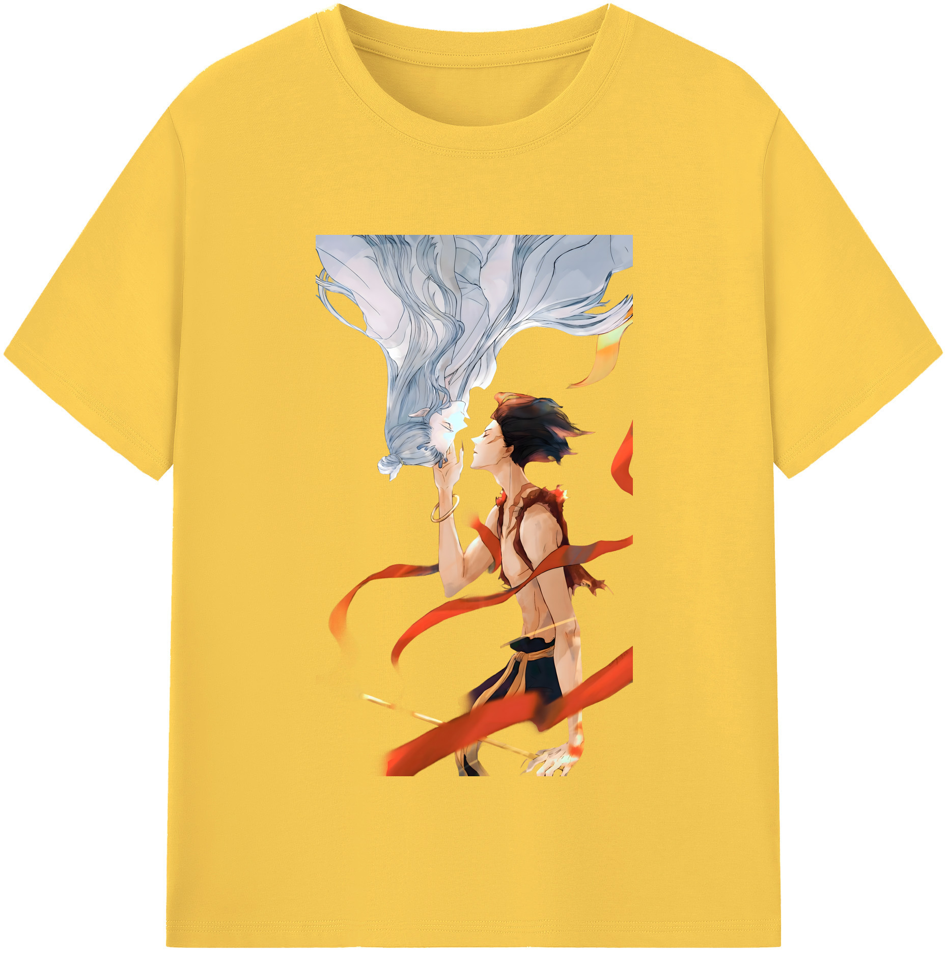 （画像用） Ne Zha 2 ナタ 魔童の大暴れ 綿100％半袖Tシャツ（フロントプリント）
