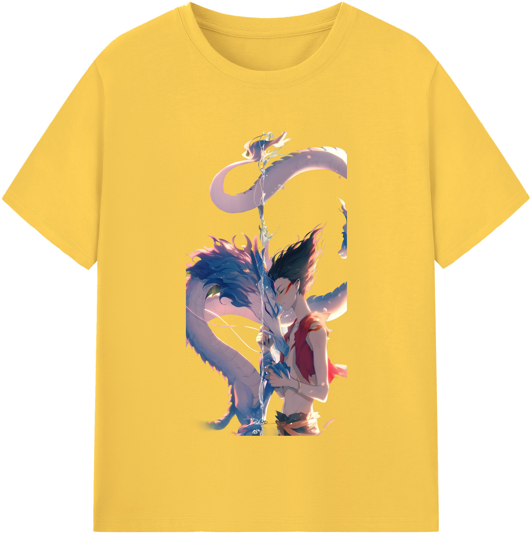 （画像用） Ne Zha 2 ナタ 魔童の大暴れ 綿100％半袖Tシャツ（フロントプリント）