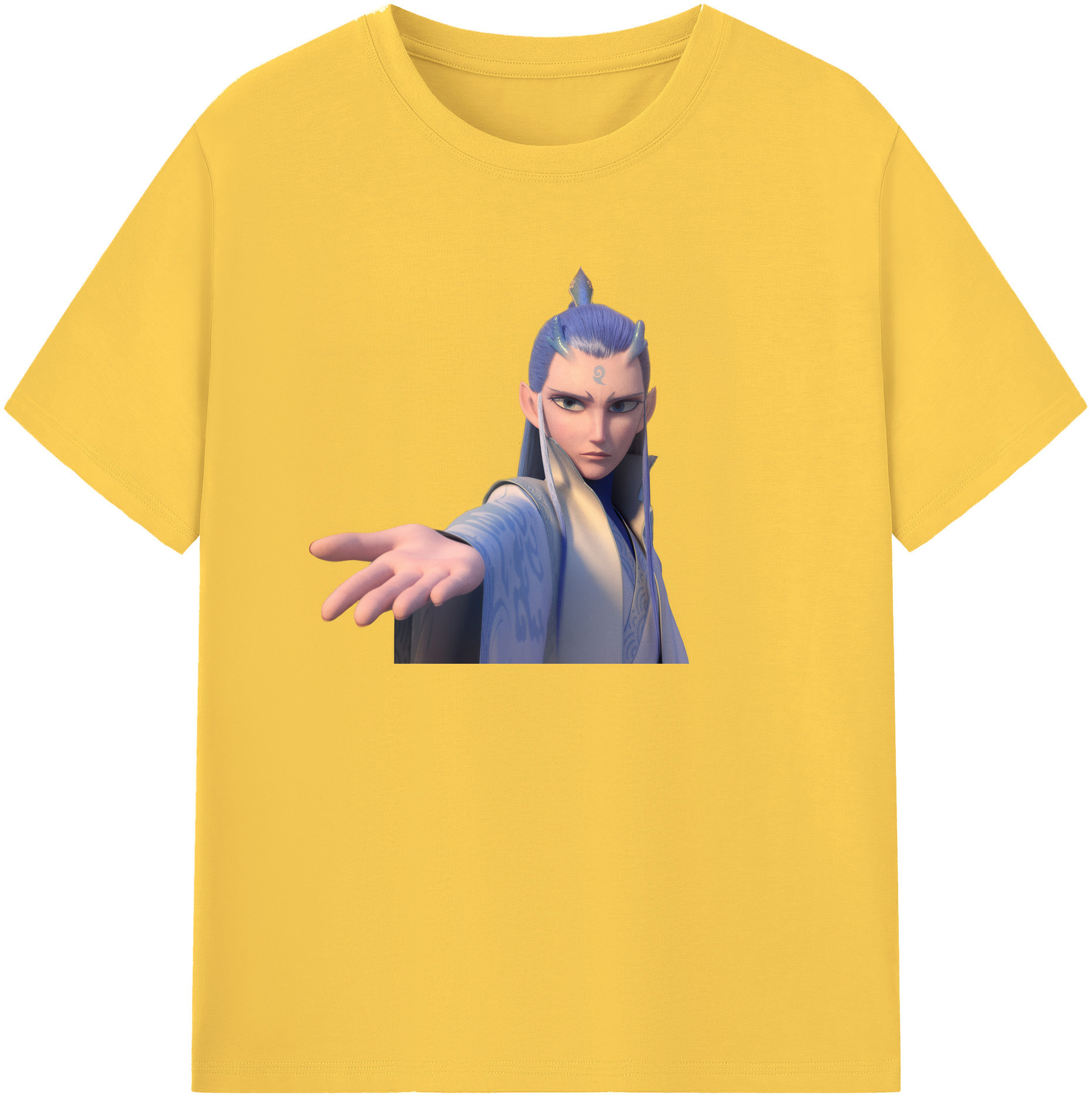 （画像用） Ne Zha 2 ナタ 魔童の大暴れ 綿100％半袖Tシャツ（フロントプリント）