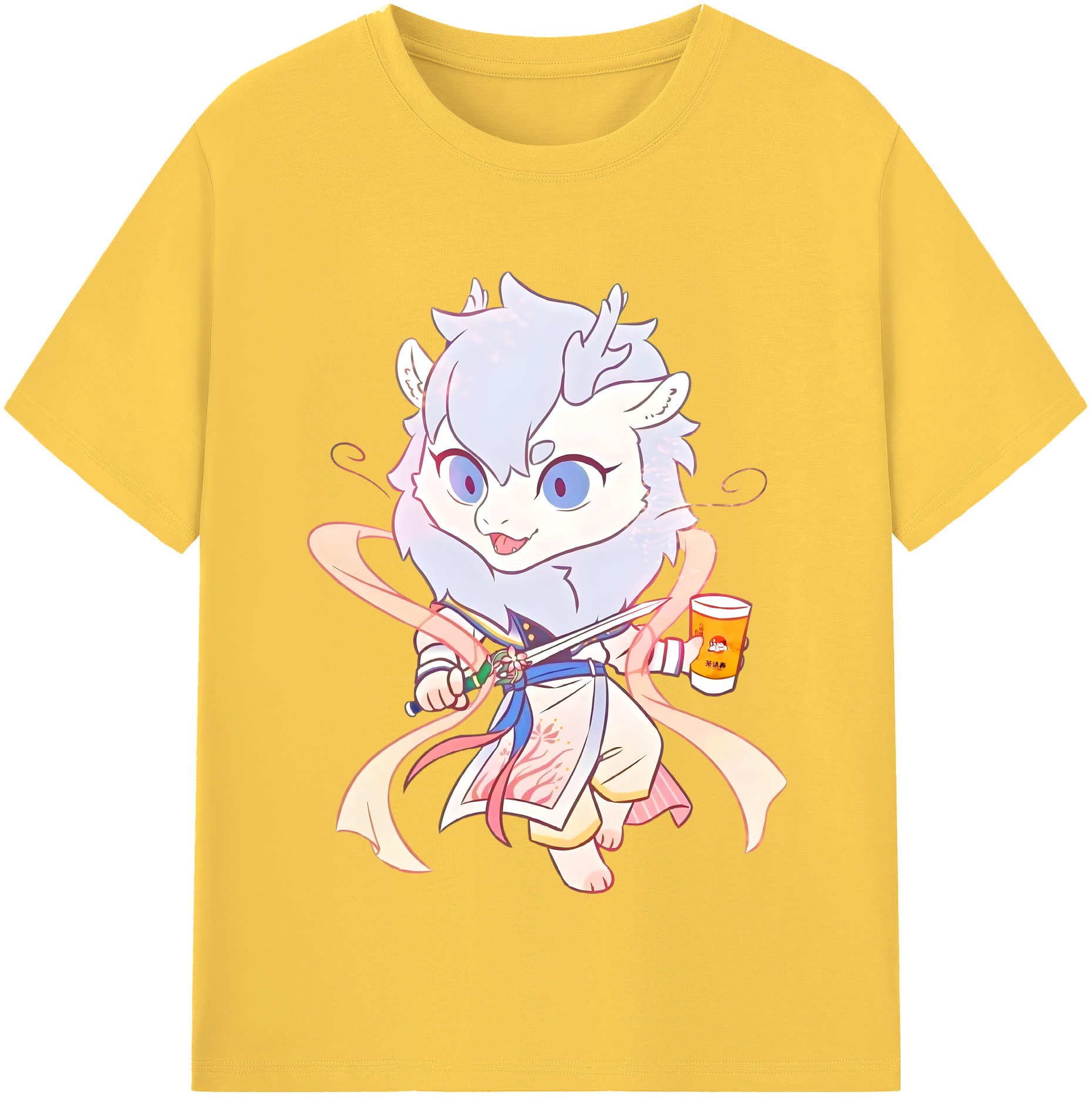 （画像用） Ne Zha 2 ナタ 魔童の大暴れ 綿100％半袖Tシャツ（フロントプリント）