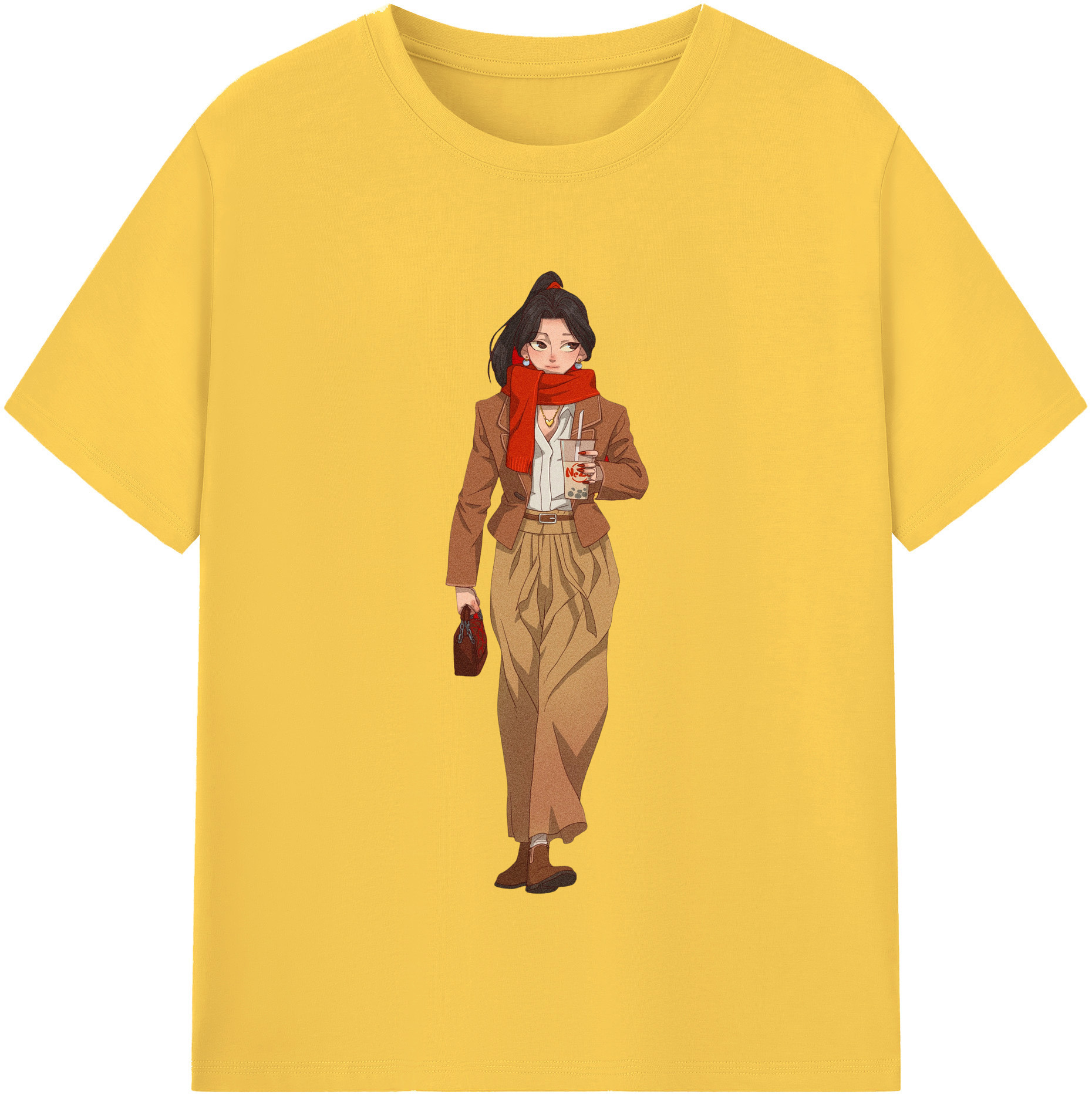 （画像用） Ne Zha 2 ナタ 魔童の大暴れ 綿100％半袖Tシャツ（フロントプリント）