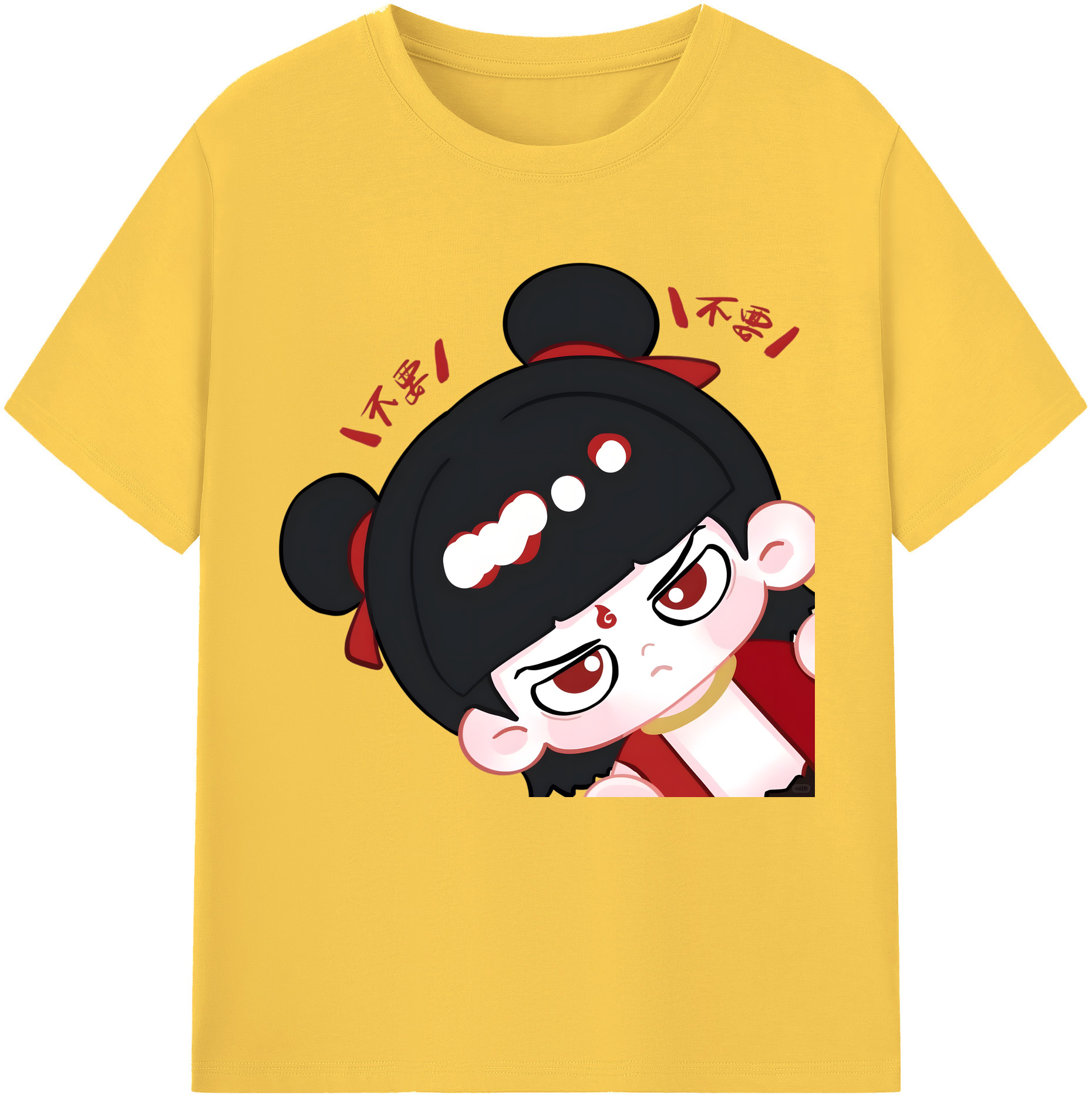 （画像用） Ne Zha 2 ナタ 魔童の大暴れ 綿100％半袖Tシャツ（フロントプリント）