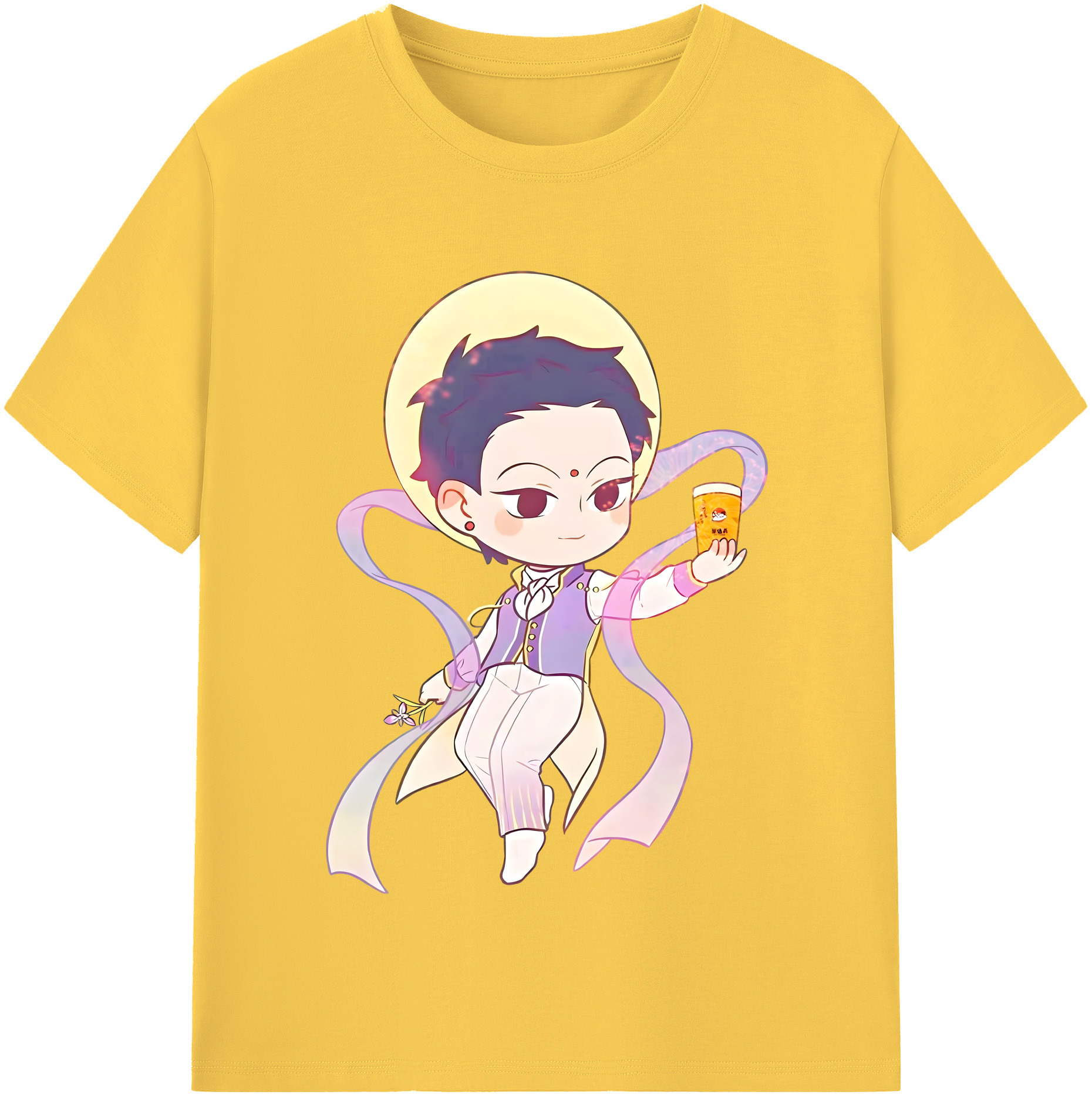 （画像用） Ne Zha 2 ナタ 魔童の大暴れ 綿100％半袖Tシャツ（フロントプリント）