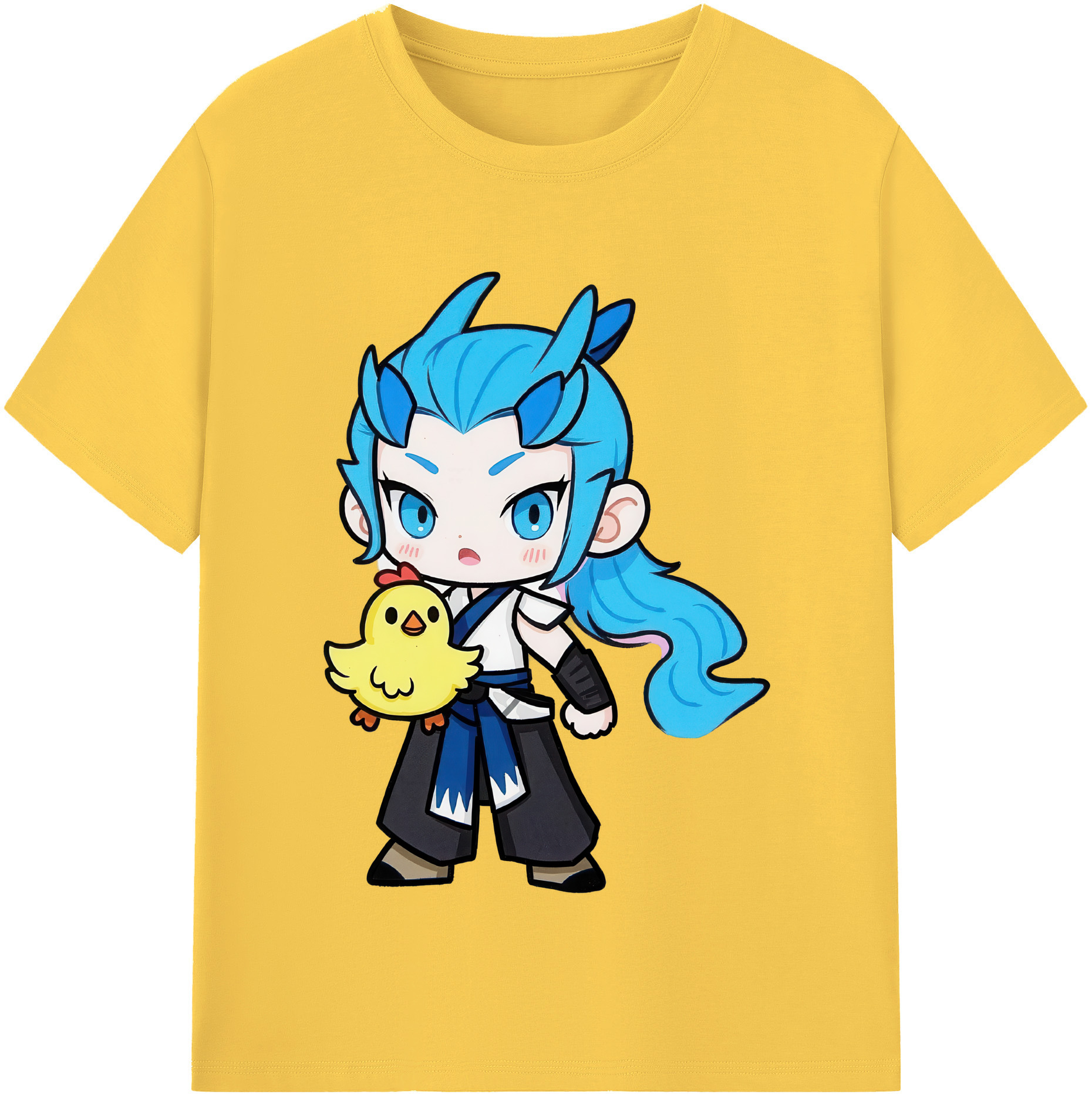 （画像用） Ne Zha 2 ナタ 魔童の大暴れ 綿100％半袖Tシャツ（フロントプリント）