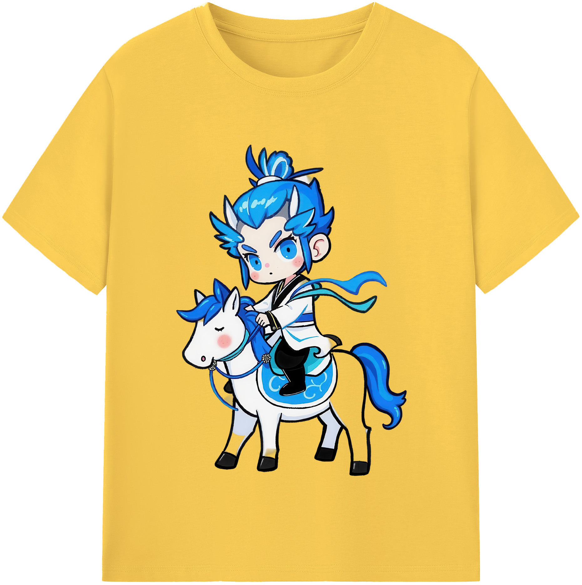 （画像用） Ne Zha 2 ナタ 魔童の大暴れ 綿100％半袖Tシャツ（フロントプリント）