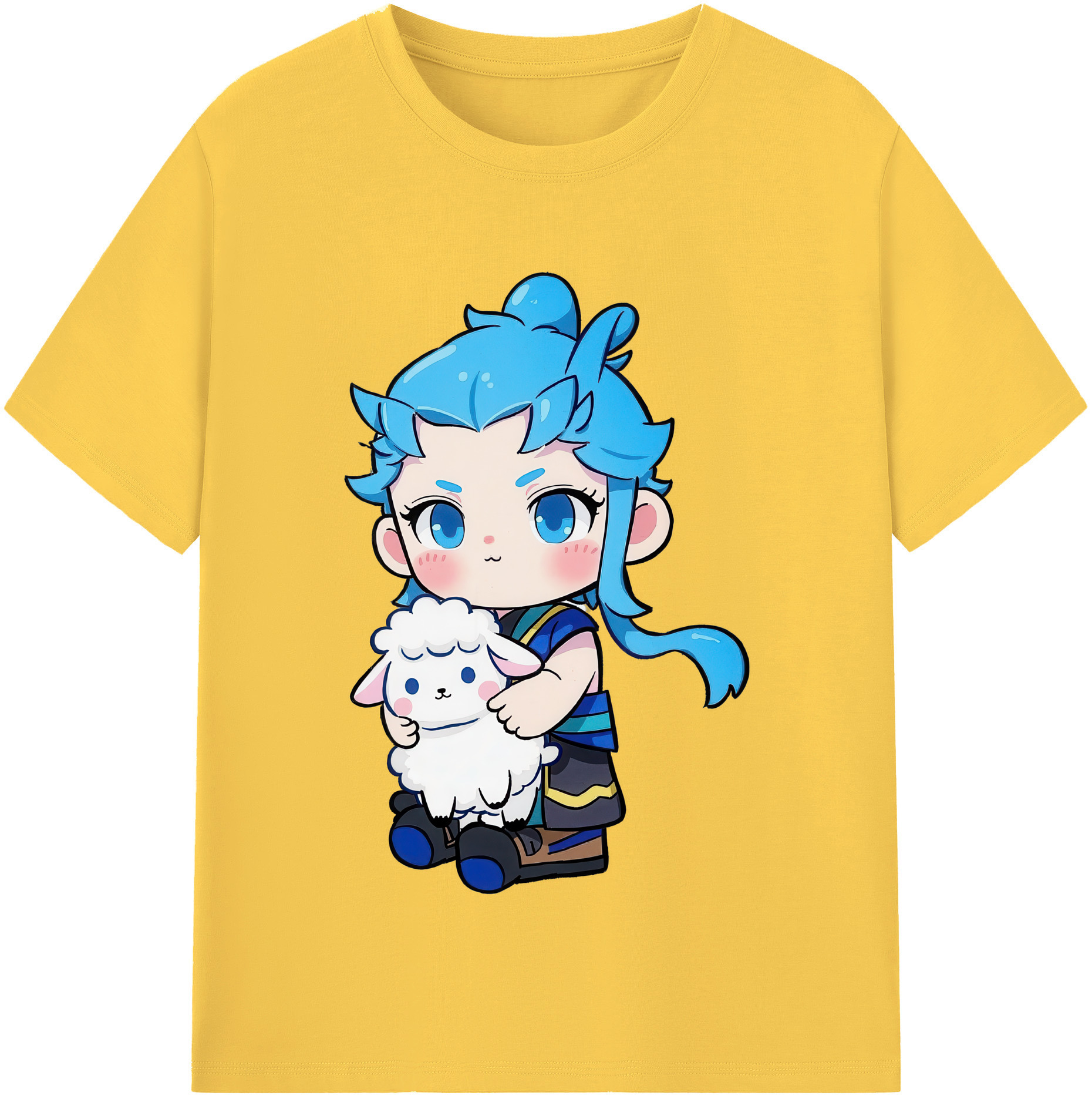 （画像用） Ne Zha 2 ナタ 魔童の大暴れ 綿100％半袖Tシャツ（フロントプリント）