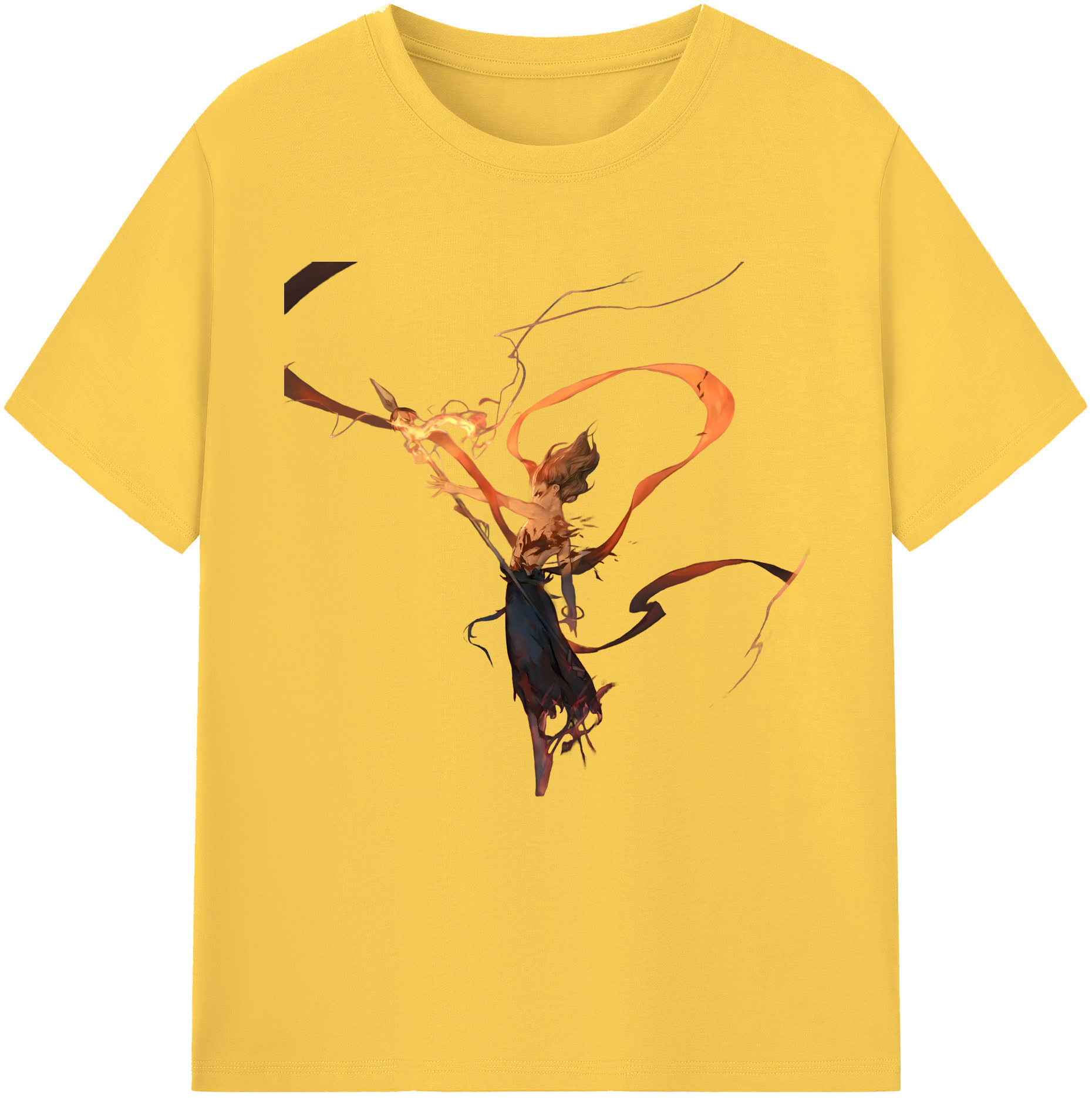（画像用） Ne Zha 2 ナタ 魔童の大暴れ 綿100％半袖Tシャツ（フロントプリント）