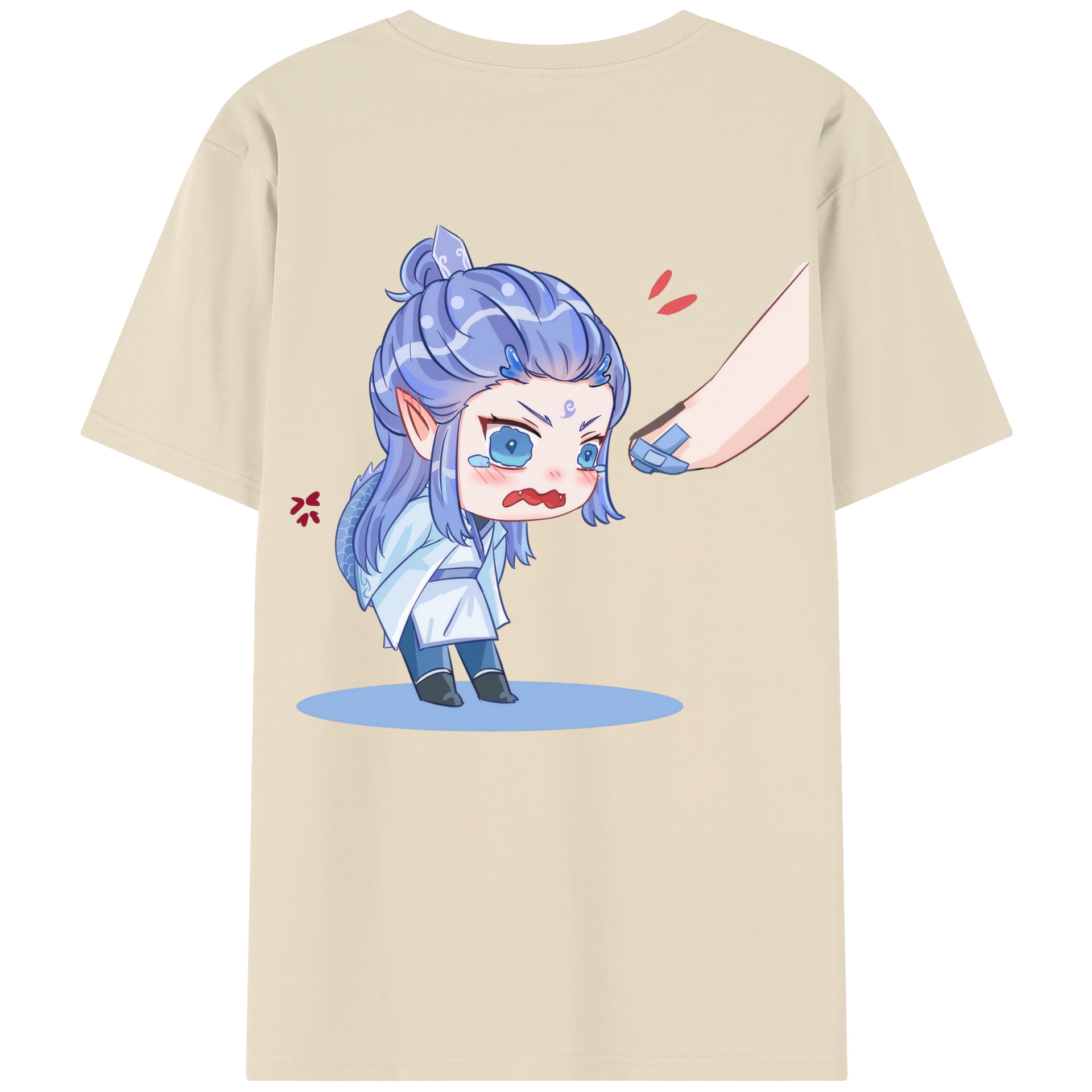（画像用） Ne Zha 2 ナタ 魔童の大暴れ 綿100％半袖Tシャツ（背面プリント）