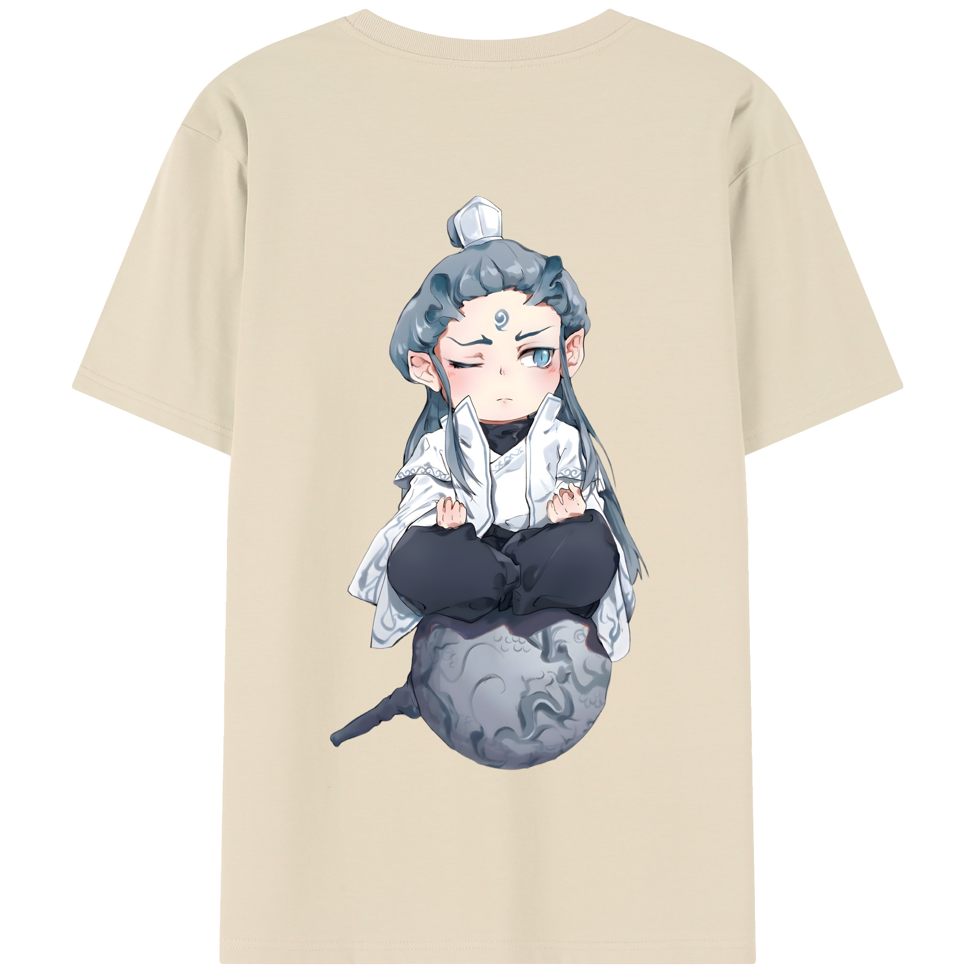 （画像用） Ne Zha 2 ナタ 魔童の大暴れ 綿100％半袖Tシャツ（背面プリント）