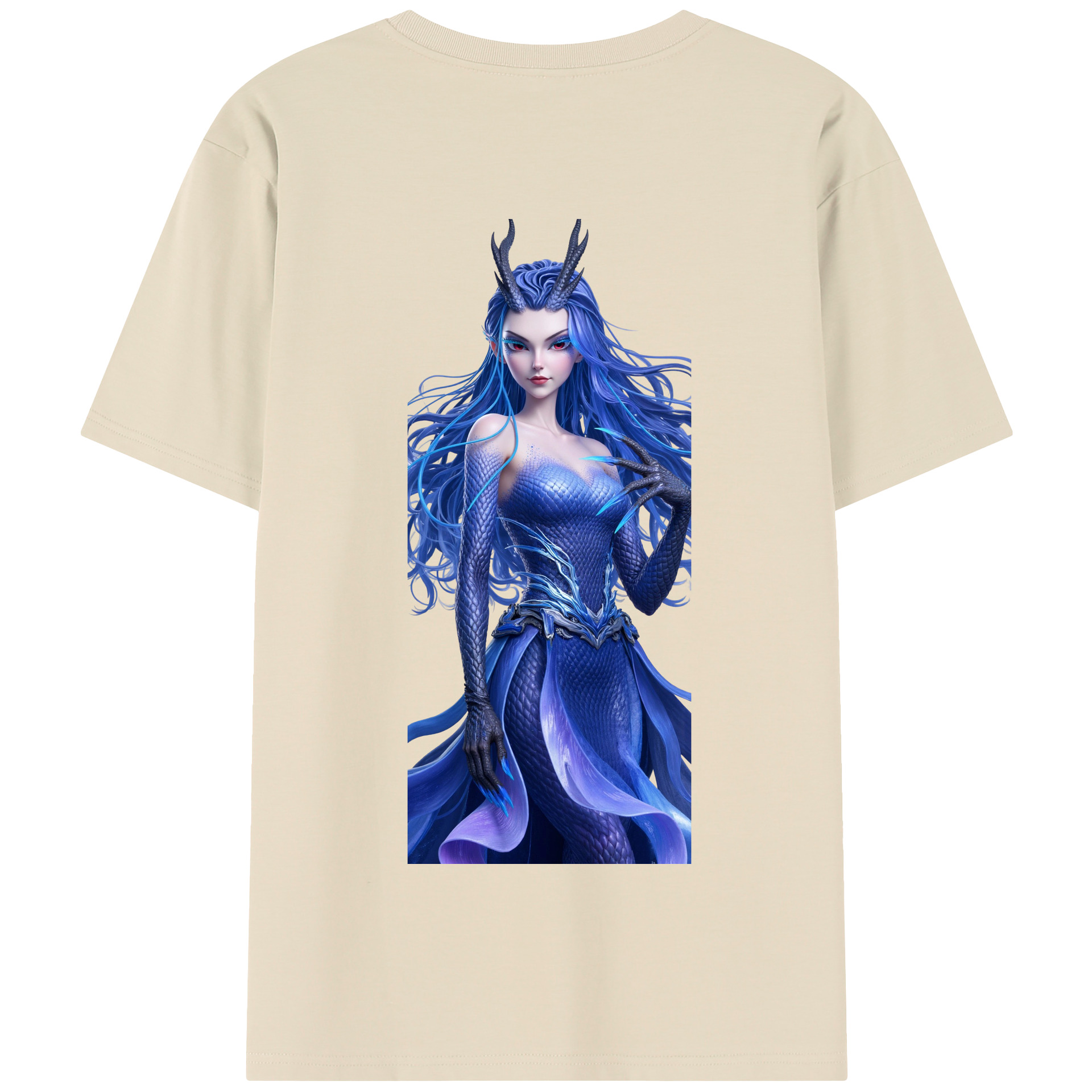 （画像用） Ne Zha 2 ナタ 魔童の大暴れ 綿100％半袖Tシャツ（背面プリント）