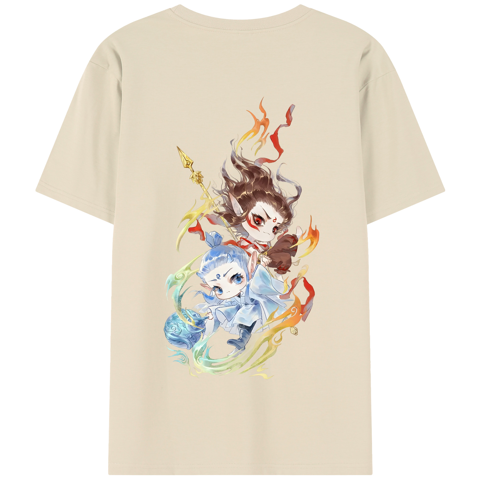 Ne Zha 2 ナタ 魔童の大暴れ 綿100％半袖Tシャツ（背面プリント）