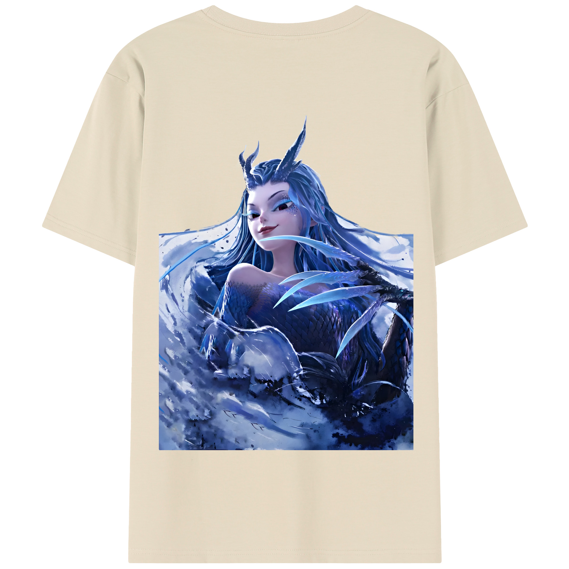 （画像用） Ne Zha 2 ナタ 魔童の大暴れ 綿100％半袖Tシャツ（背面プリント）