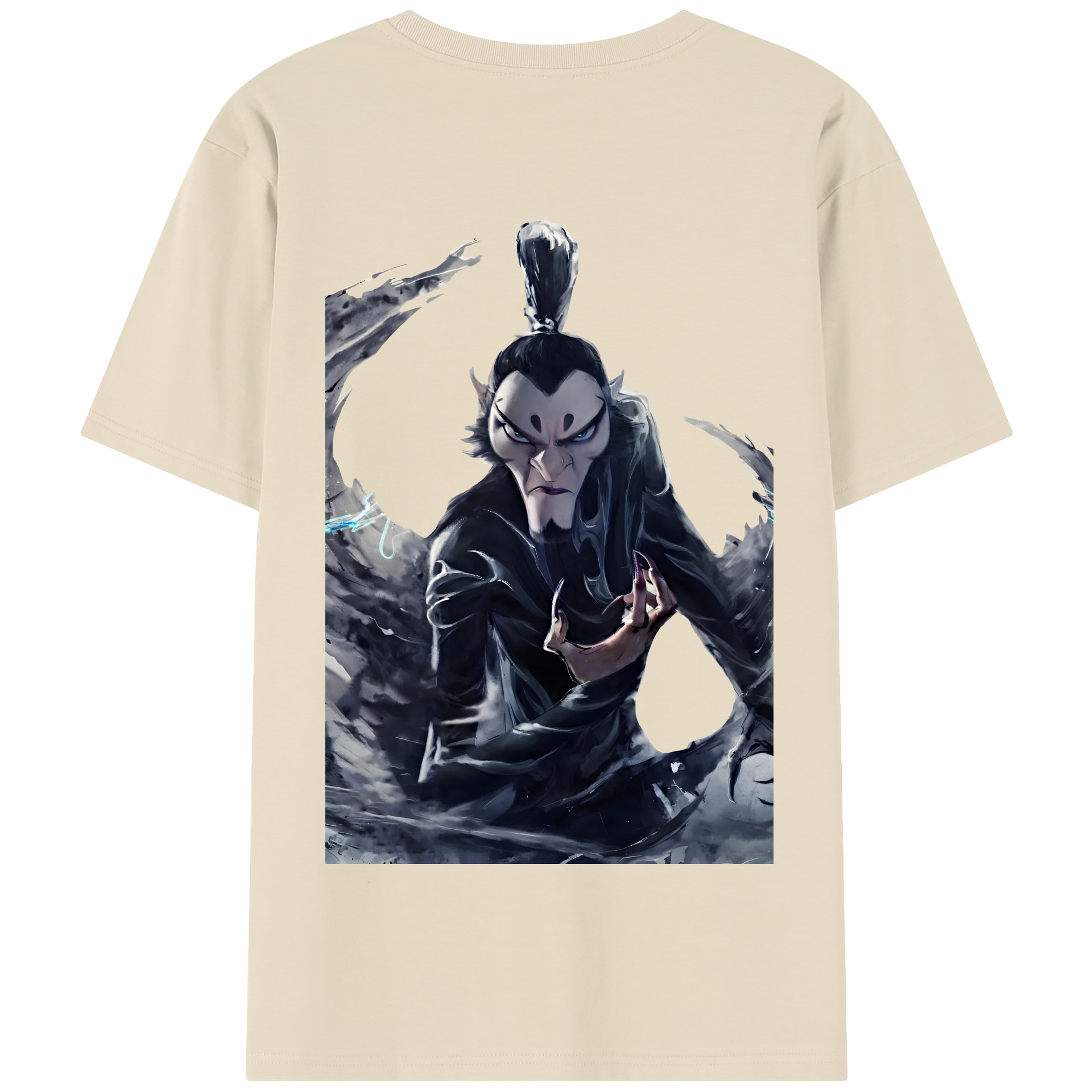 （画像用） Ne Zha 2 ナタ 魔童の大暴れ 綿100％半袖Tシャツ（背面プリント）