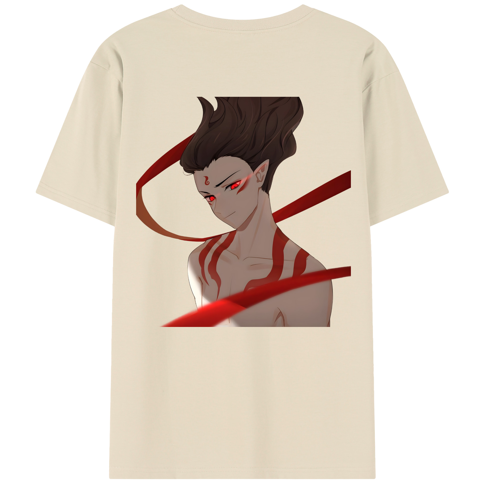 （画像用） Ne Zha 2 ナタ 魔童の大暴れ 綿100％半袖Tシャツ（背面プリント）