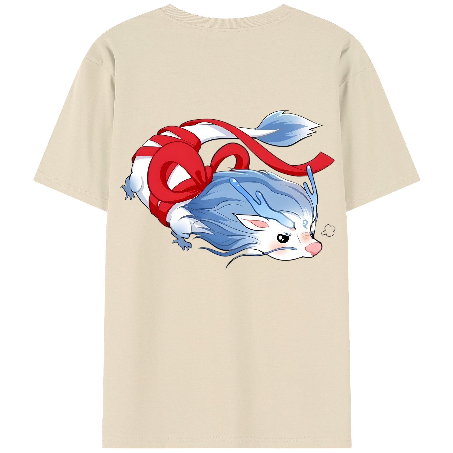 （画像用） Ne Zha 2 ナタ 魔童の大暴れ 綿100％半袖Tシャツ（背面プリント）