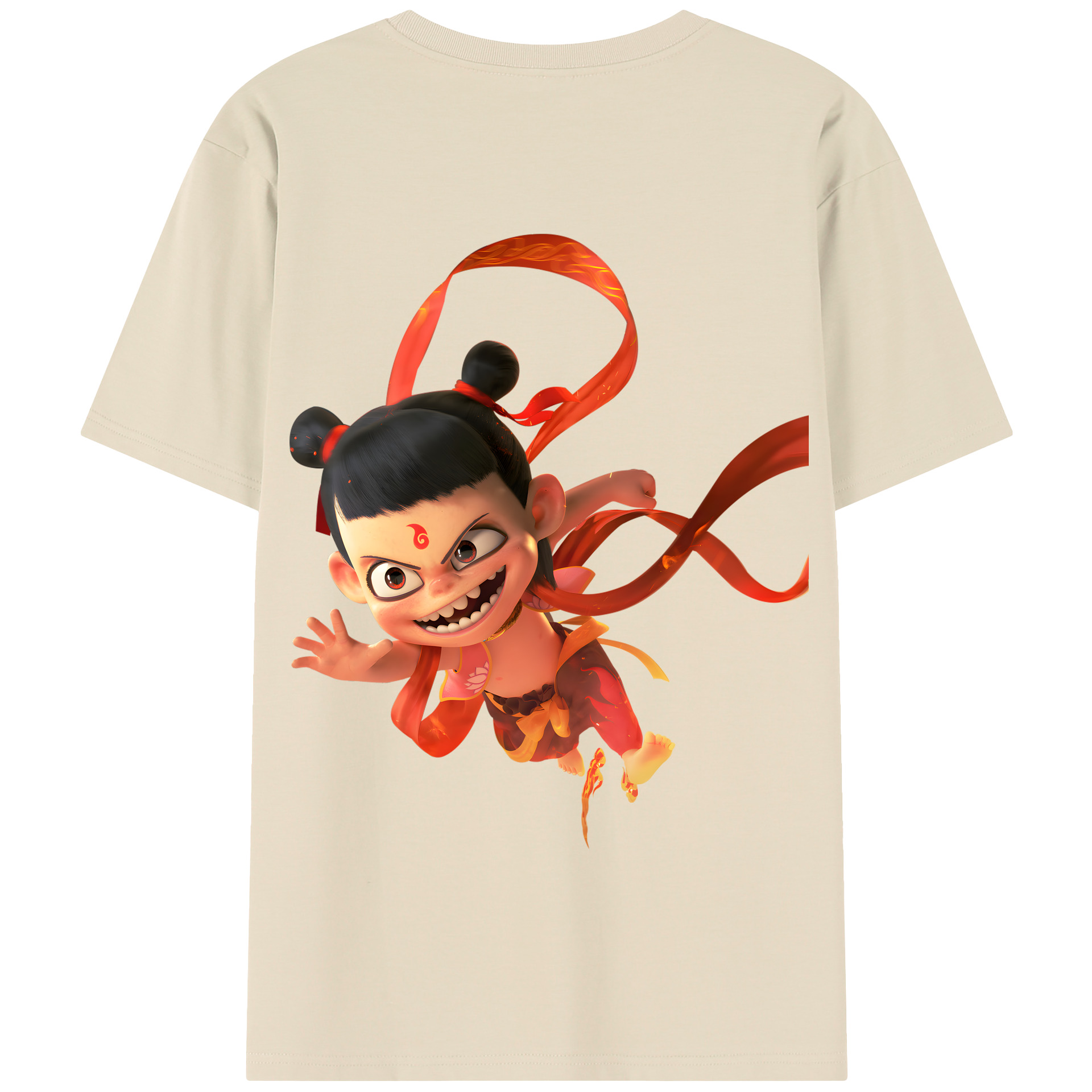 Ne Zha 2 ナタ 魔童の大暴れ 綿100％半袖Tシャツ（背面プリント）