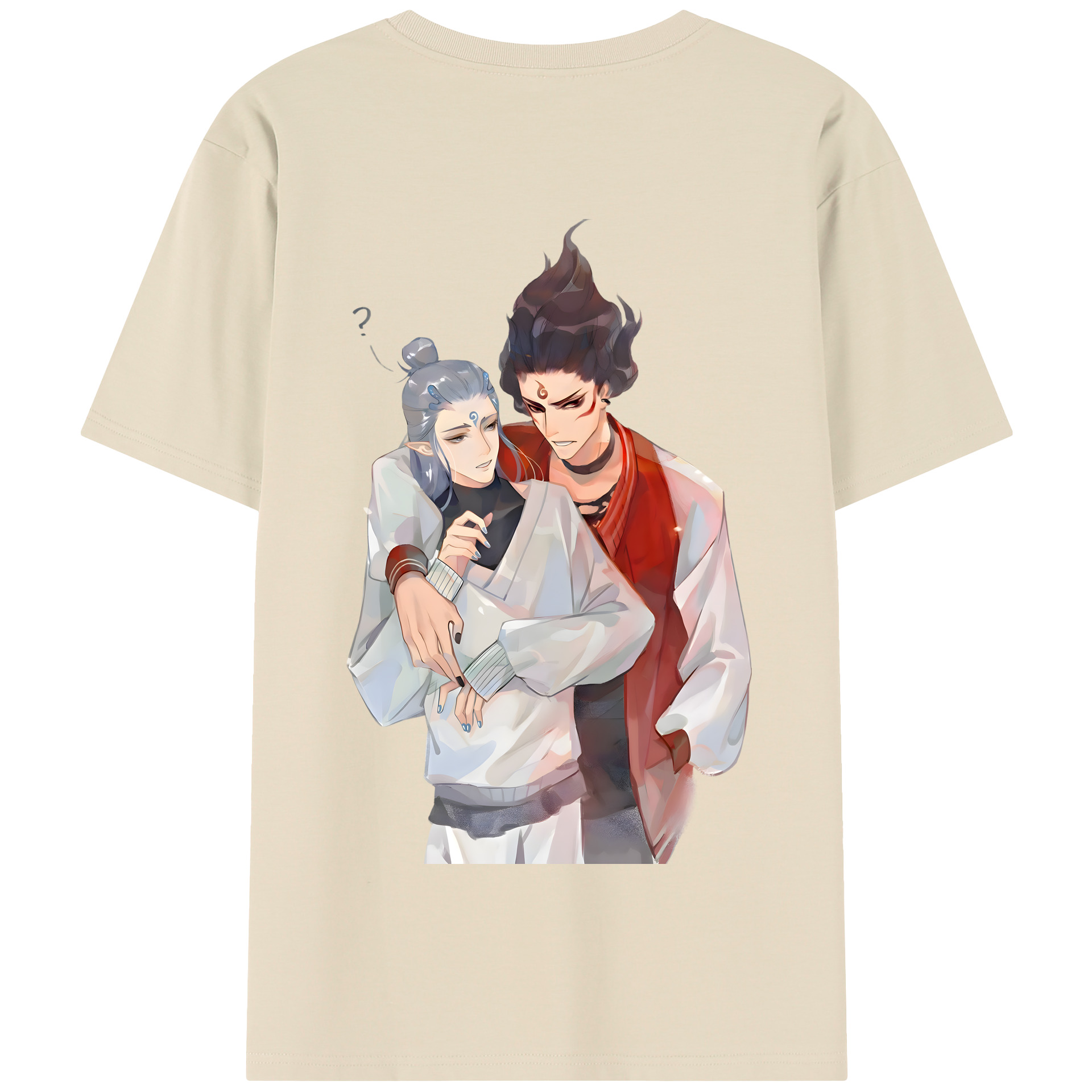 （画像用） Ne Zha 2 ナタ 魔童の大暴れ 綿100％半袖Tシャツ（背面プリント）
