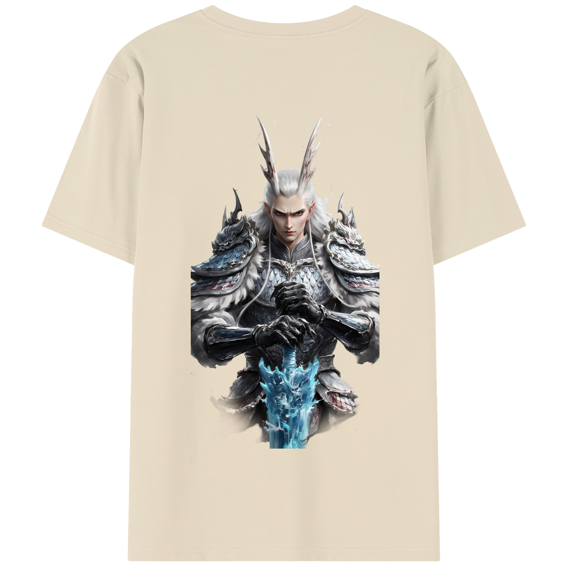（画像用） Ne Zha 2 ナタ 魔童の大暴れ 綿100％半袖Tシャツ（背面プリント）