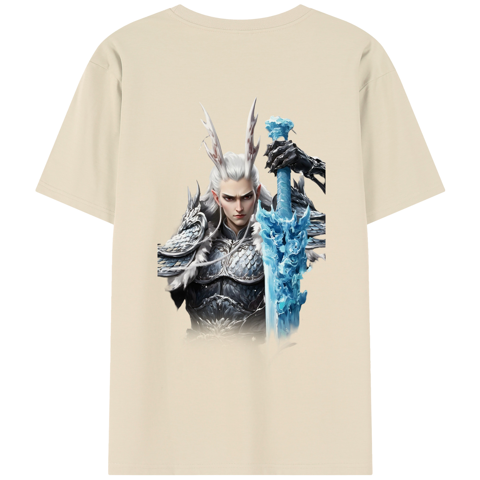 （画像用） Ne Zha 2 ナタ 魔童の大暴れ 綿100％半袖Tシャツ（背面プリント）