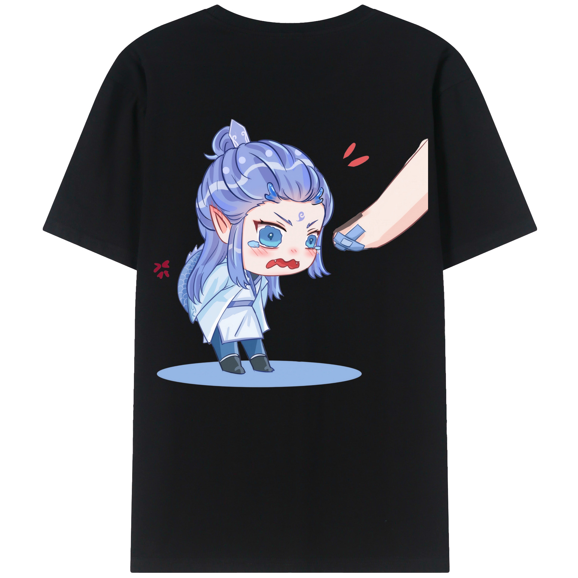 （画像用） Ne Zha 2 ナタ 魔童の大暴れ 綿100％半袖Tシャツ（背面プリント）