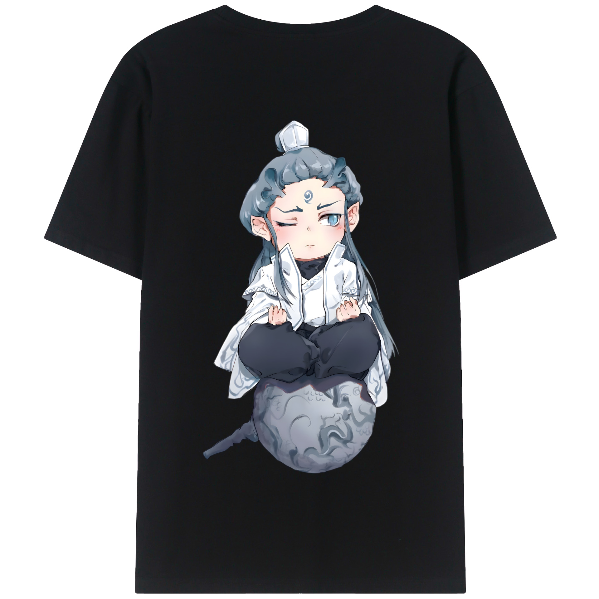 （画像用） Ne Zha 2 ナタ 魔童の大暴れ 綿100％半袖Tシャツ（背面プリント）