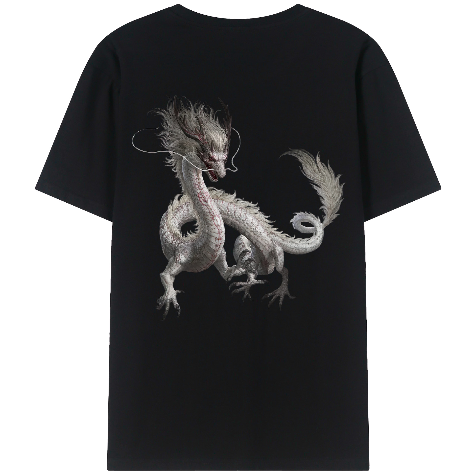 （画像用） Ne Zha 2 ナタ 魔童の大暴れ 綿100％半袖Tシャツ（背面プリント）