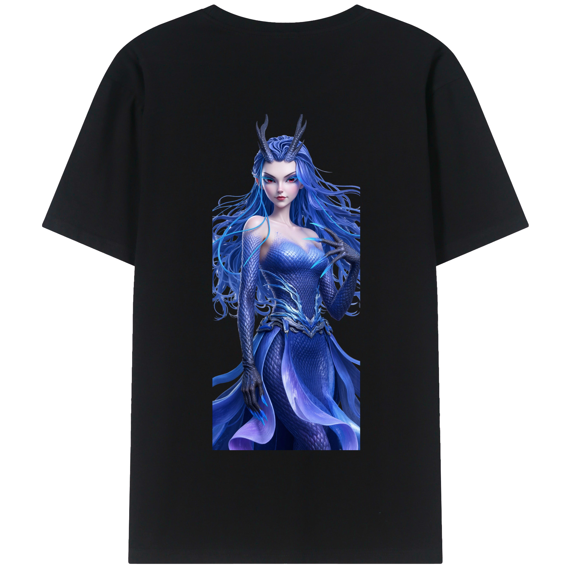 （画像用） Ne Zha 2 ナタ 魔童の大暴れ 綿100％半袖Tシャツ（背面プリント）