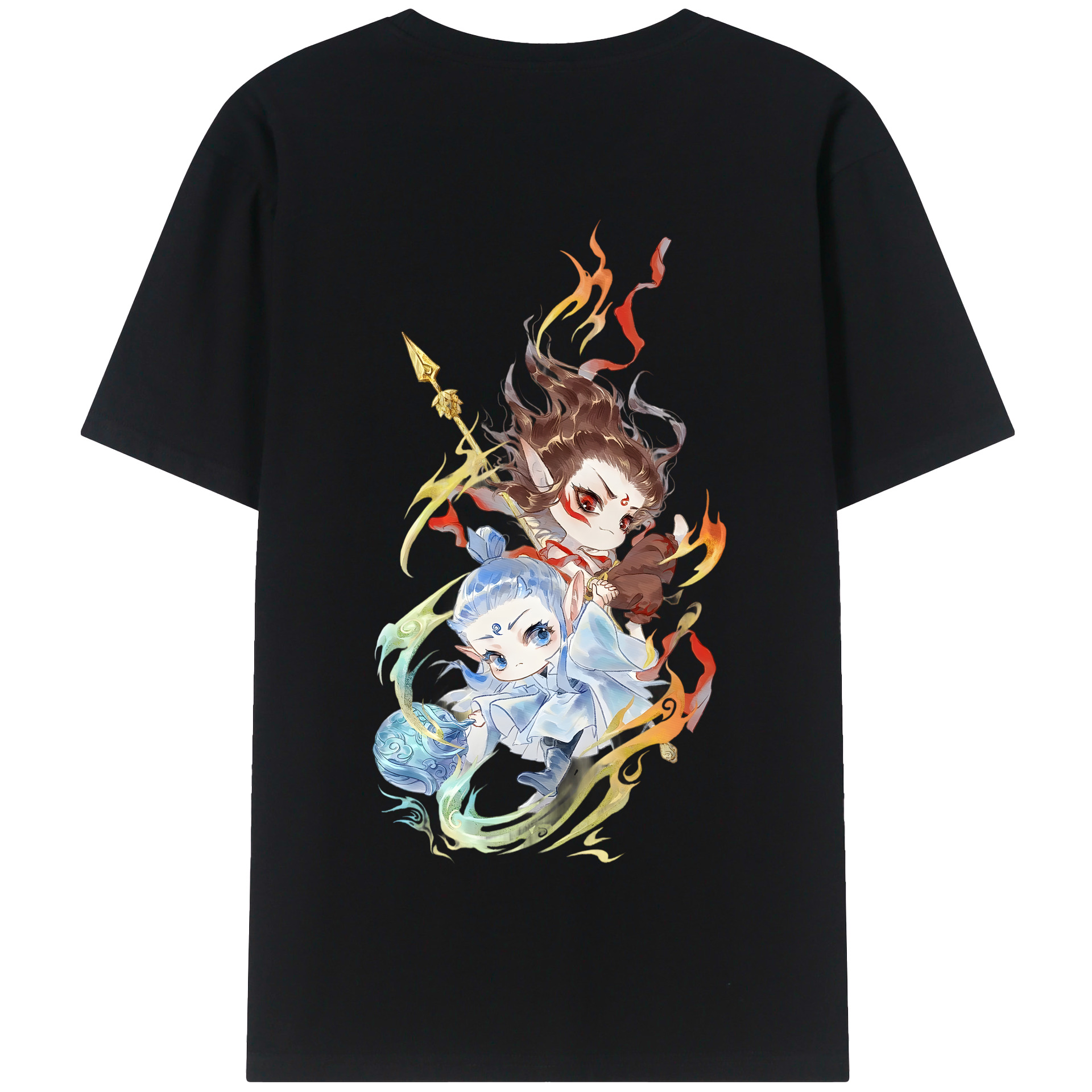 Ne Zha 2 ナタ 魔童の大暴れ 綿100％半袖Tシャツ（背面プリント）