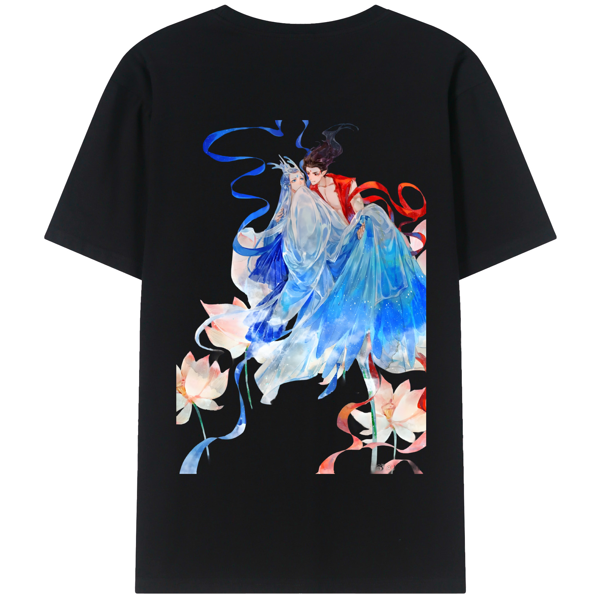 （画像用） Ne Zha 2 ナタ 魔童の大暴れ 綿100％半袖Tシャツ（背面プリント）