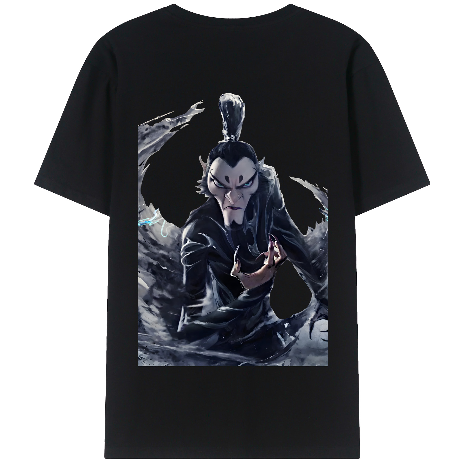 （画像用） Ne Zha 2 ナタ 魔童の大暴れ 綿100％半袖Tシャツ（背面プリント）