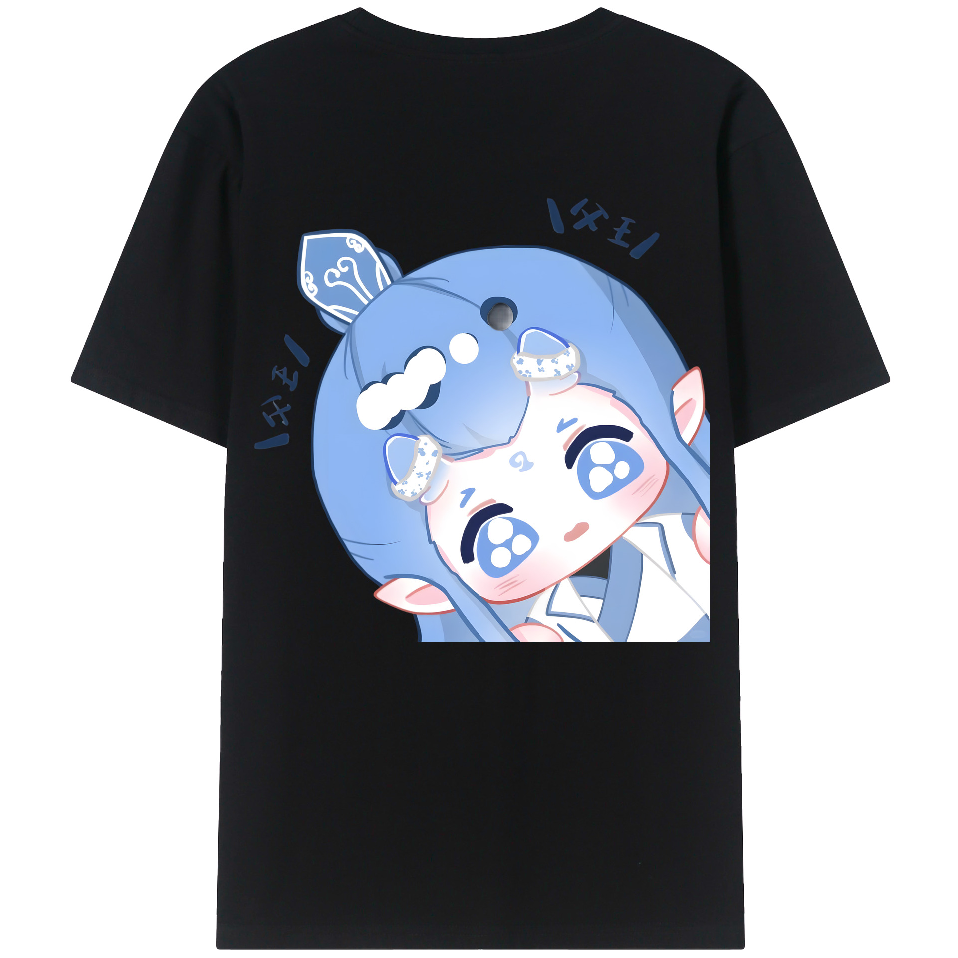 （画像用） Ne Zha 2 ナタ 魔童の大暴れ 綿100％半袖Tシャツ（背面プリント）