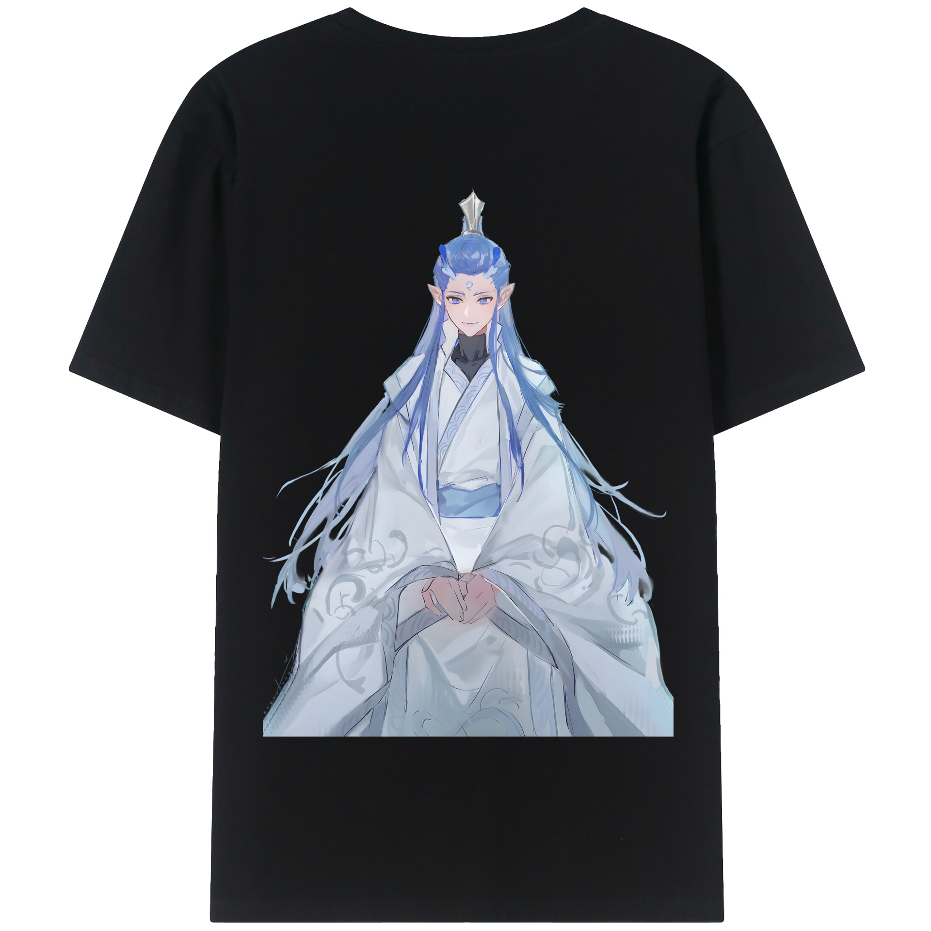 （画像用） Ne Zha 2 ナタ 魔童の大暴れ 綿100％半袖Tシャツ（背面プリント）