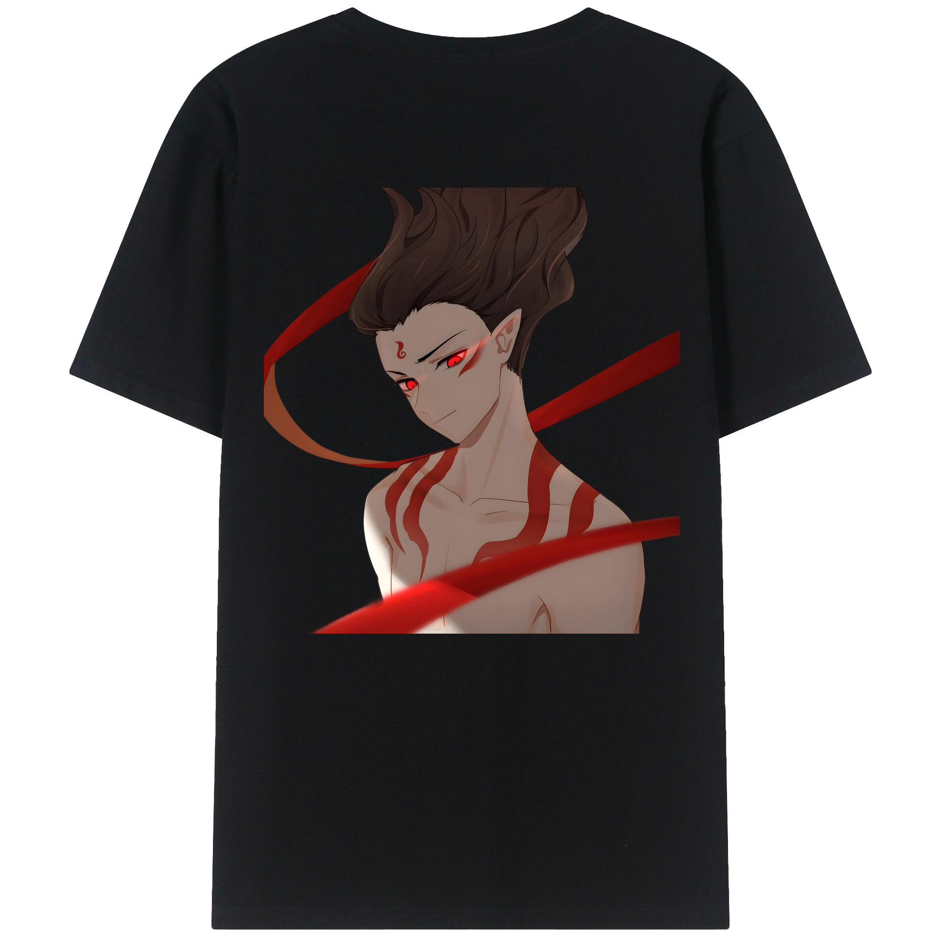 （画像用） Ne Zha 2 ナタ 魔童の大暴れ 綿100％半袖Tシャツ（背面プリント）
