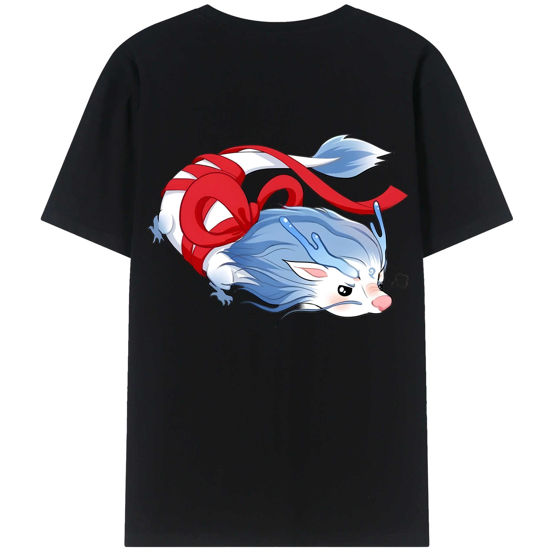 （画像用） Ne Zha 2 ナタ 魔童の大暴れ 綿100％半袖Tシャツ（背面プリント）